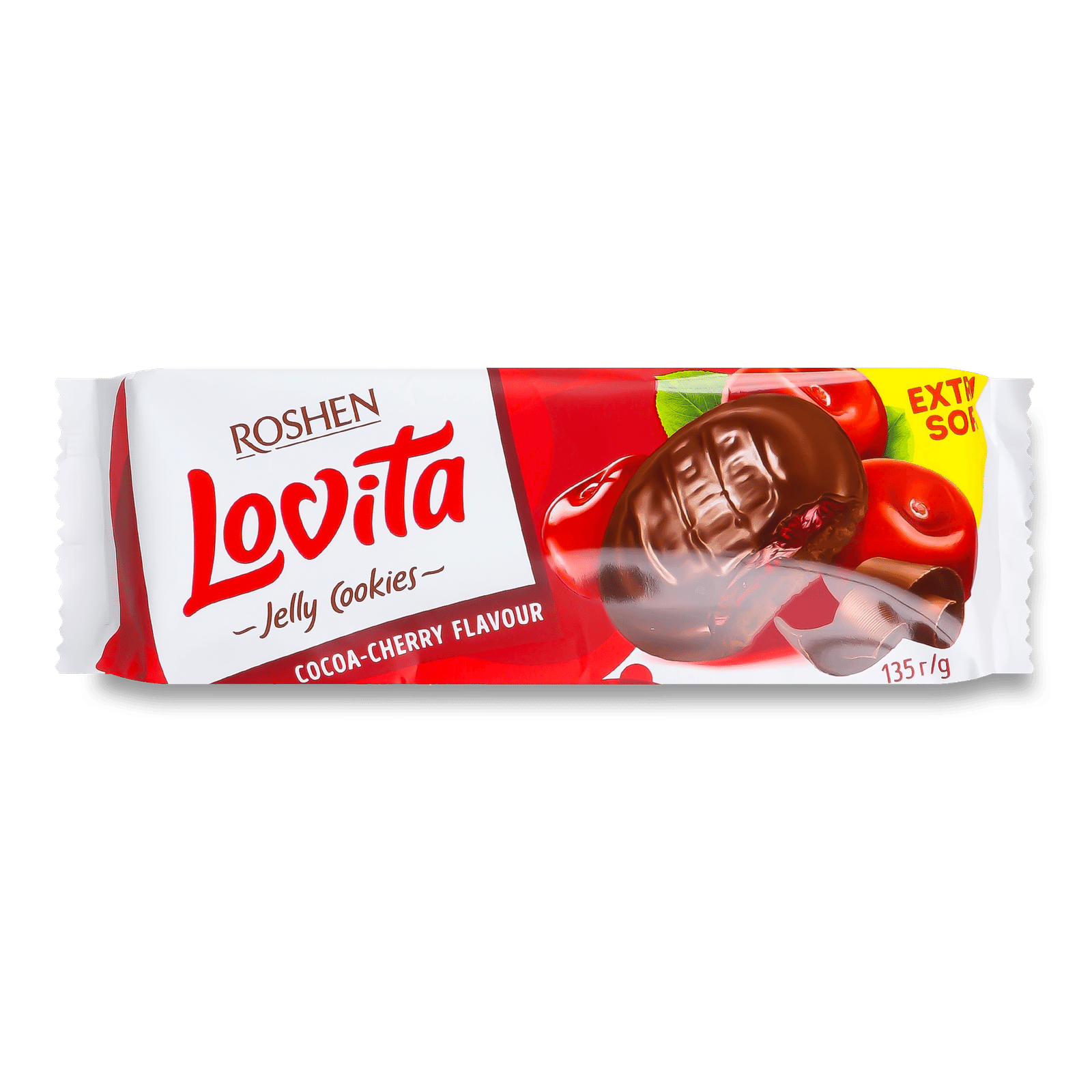 Печиво Roshen Lovita Jelly Cookies Cocoa-cherry - 1