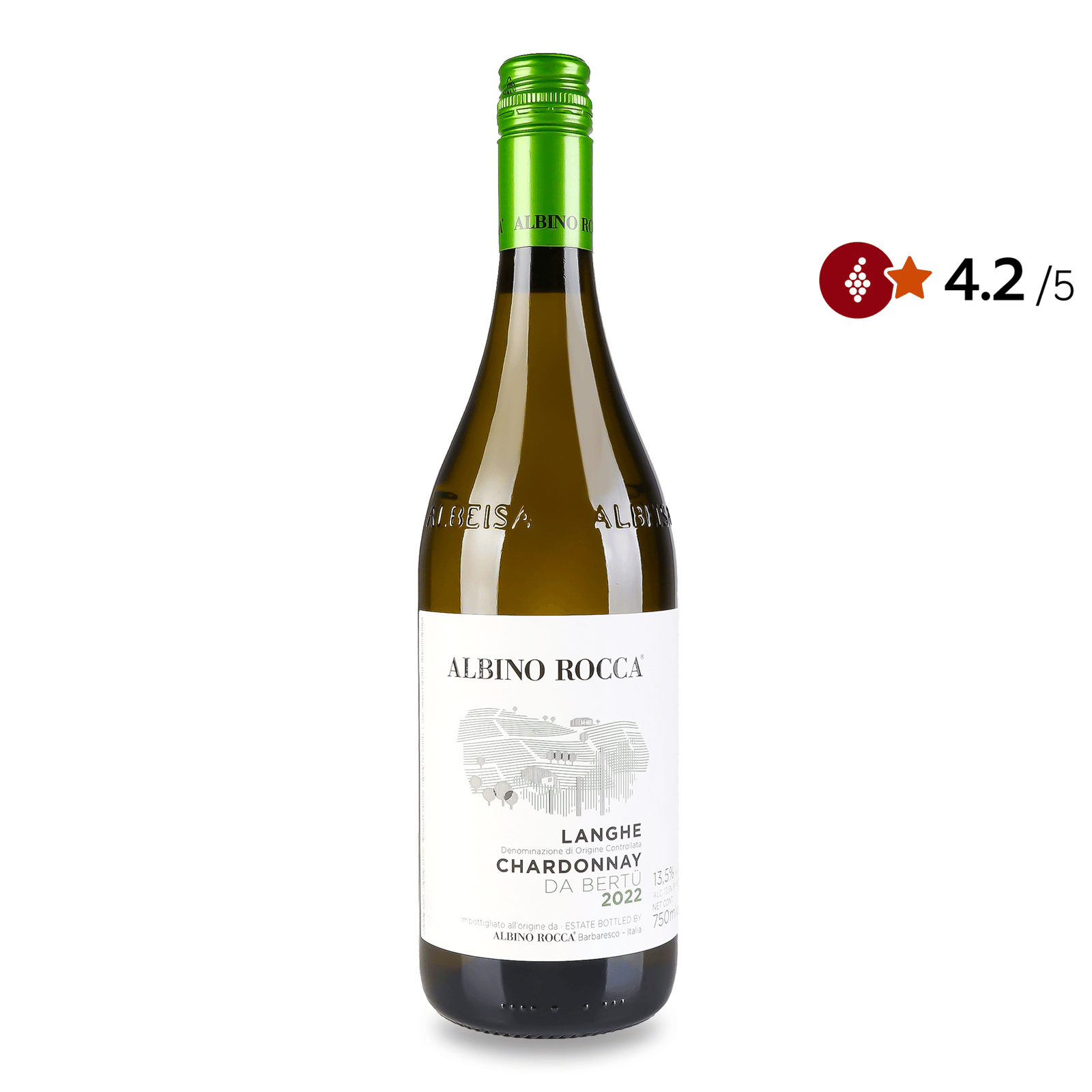 Вино Albino Rocca Langhe Chardonnay - 1