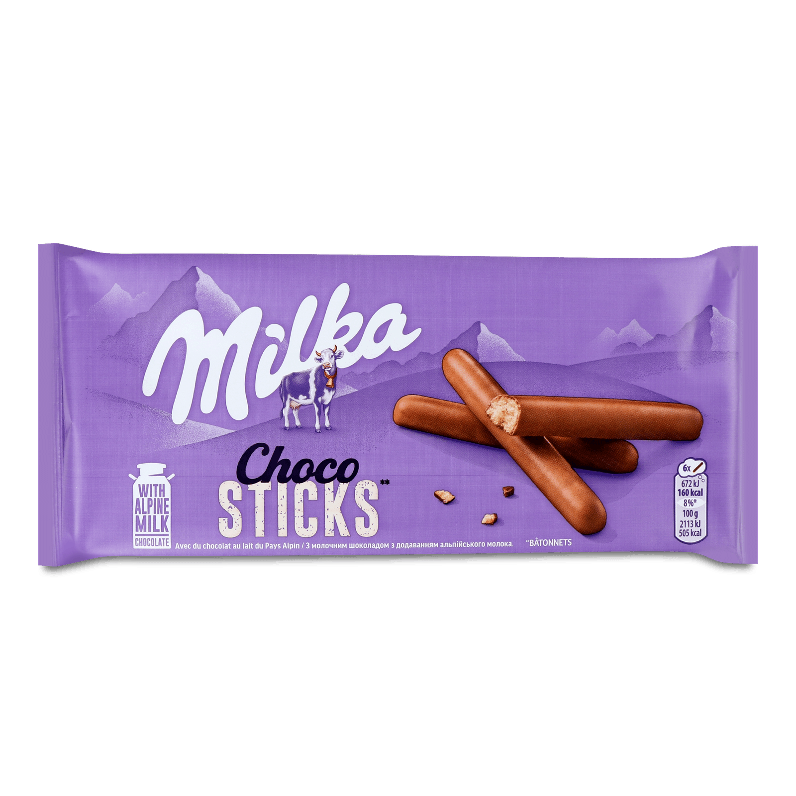 Печиво Milka «Ліла Стікс» в молочному шоколаді - 1
