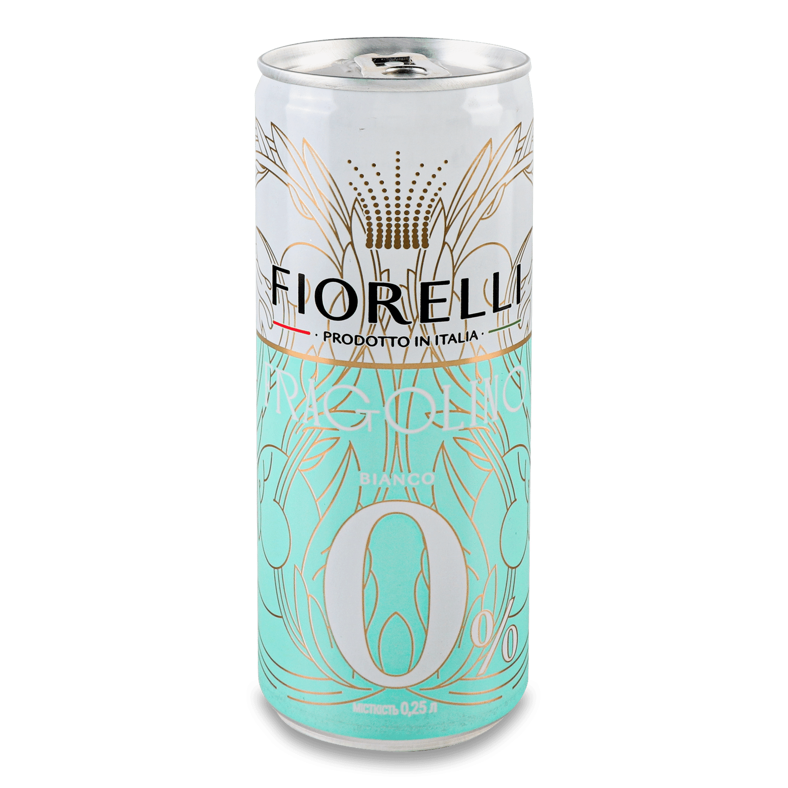 Напій ігристий Fiorelli Fragolino Bianco безалкогольний з/б - 1