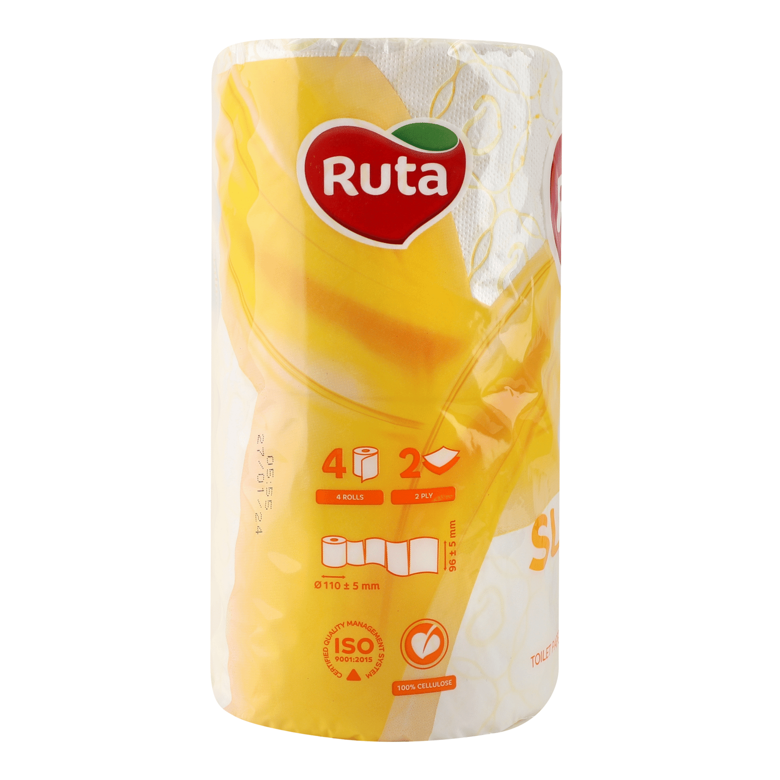 Папір туалетний Ruta Classic жовтий - 4