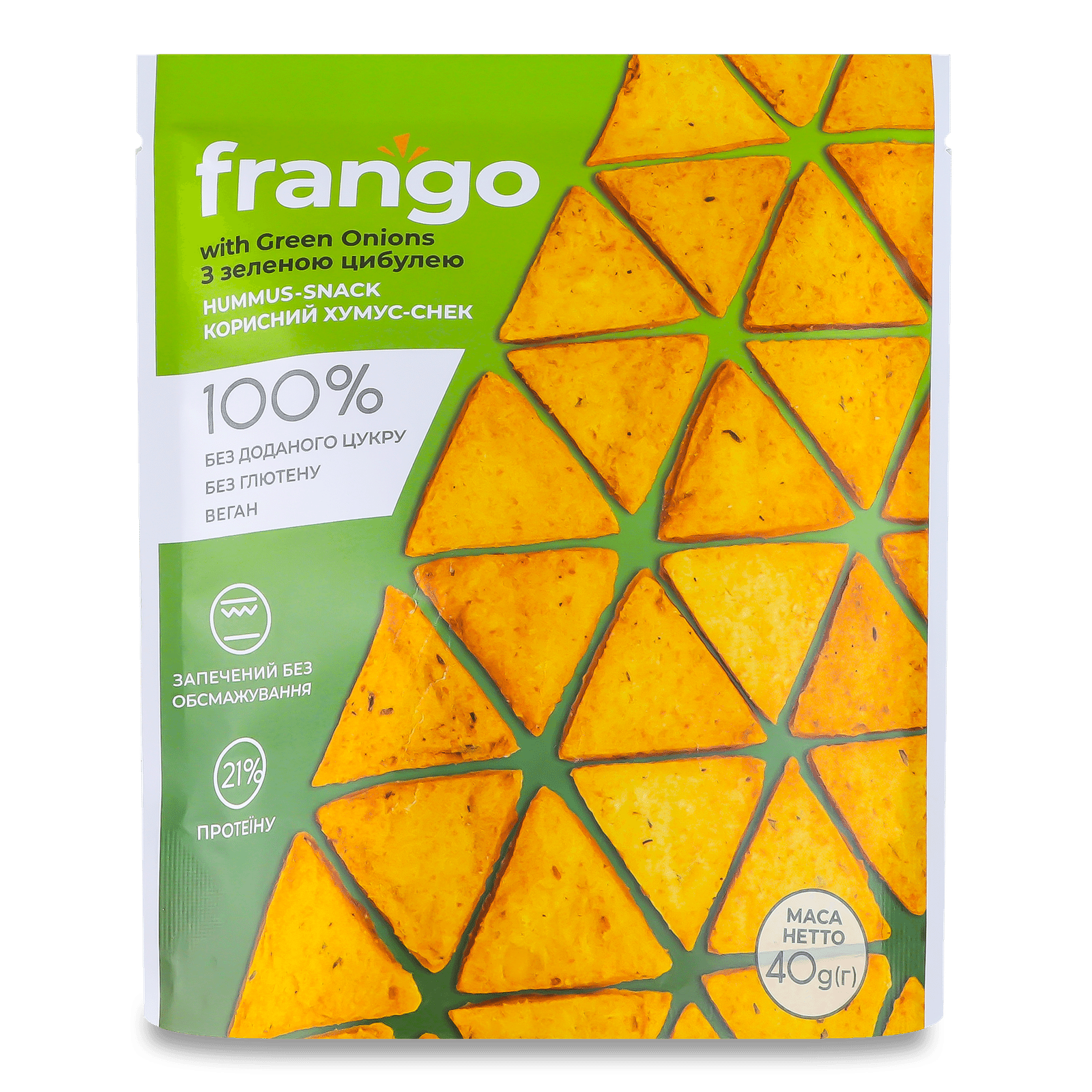 Крекер «Лавка традицій» Frango «Хумус-снек» з зеленою цибулею - 1