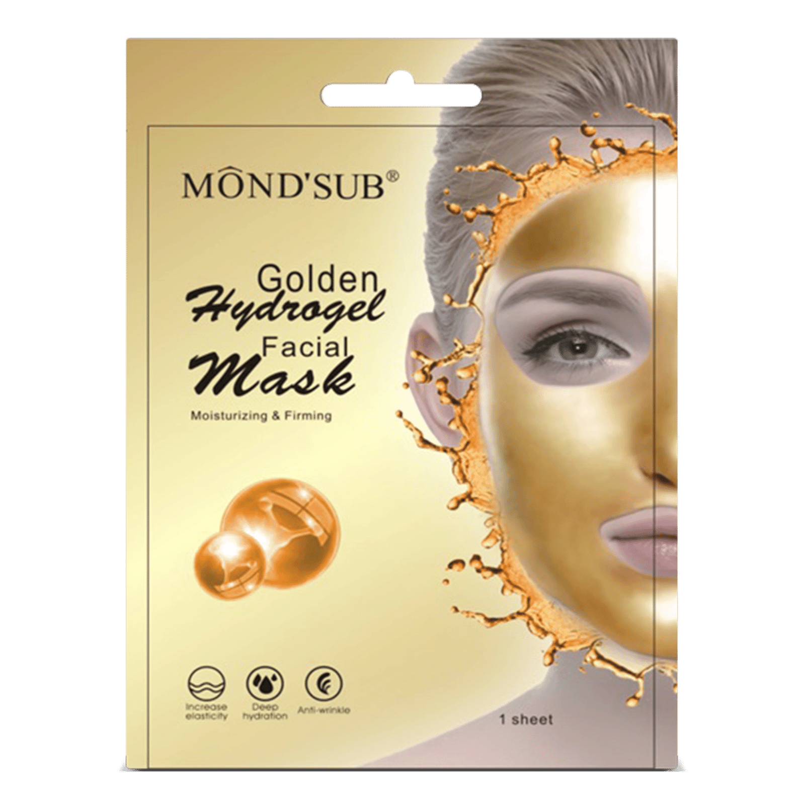 Маска для обличчя Mondsub Golden гідрогелева - 1