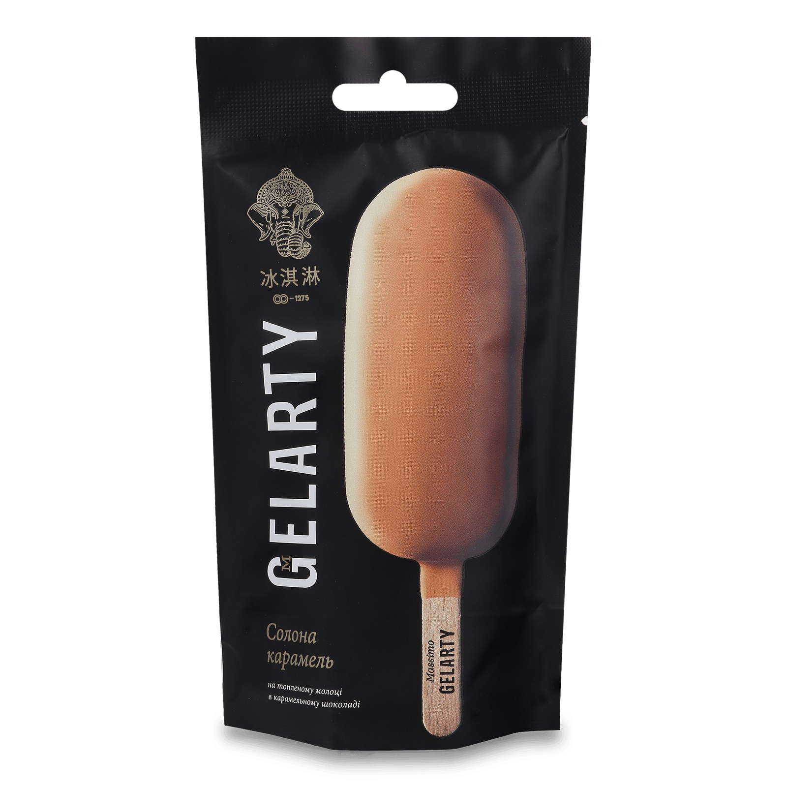 Морозиво «Лавка традицій» Gelarty Солона карамель на топленому молоці в карамельному шоколаді - 1