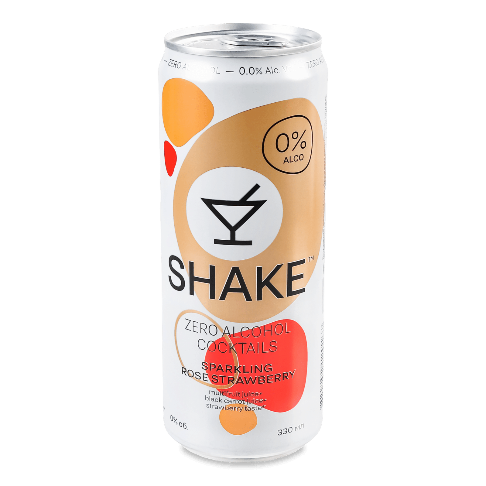 Напій соковмісний Shake Sparkling Strawberry сильногазований з/б - 1