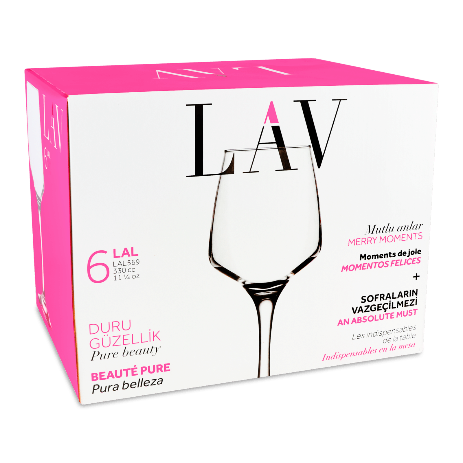 Набір келихів для червогого вина LAV Lal 6*330мл - 1