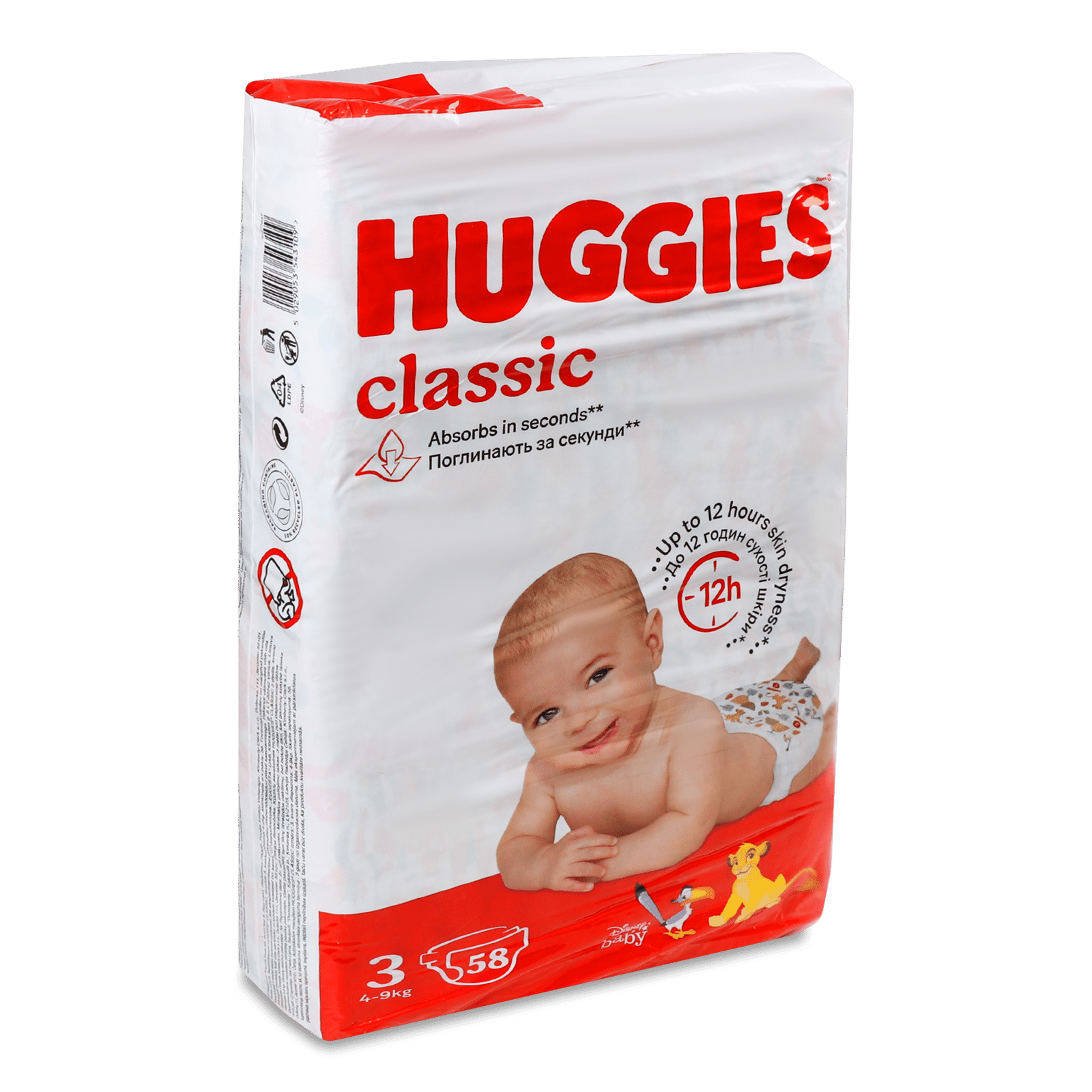 Підгузки Huggies Classic Jambo 3 (4-9 кг) - 1
