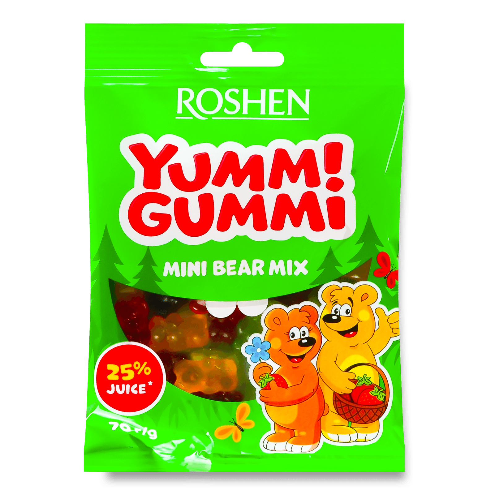 Цукерки Roshen Yummi Gummi Mini Bear Mix желейні - 1