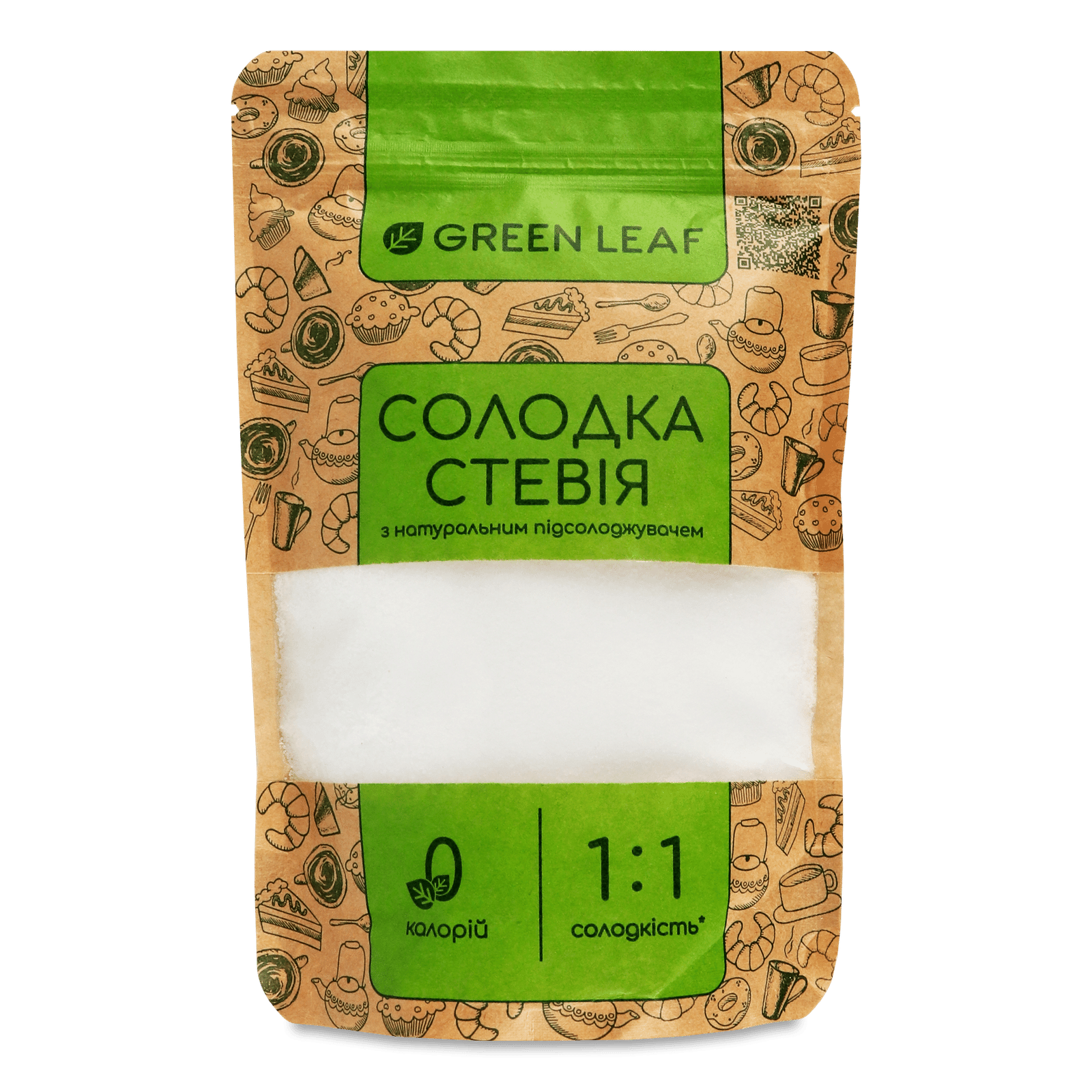 Стевія Green Leaf солодка з підсолоджувачем - 1