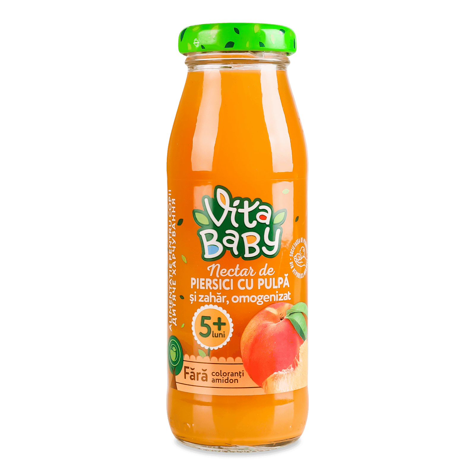 Нектар Vita Baby персиковий з м'якоттю і цукром - 1