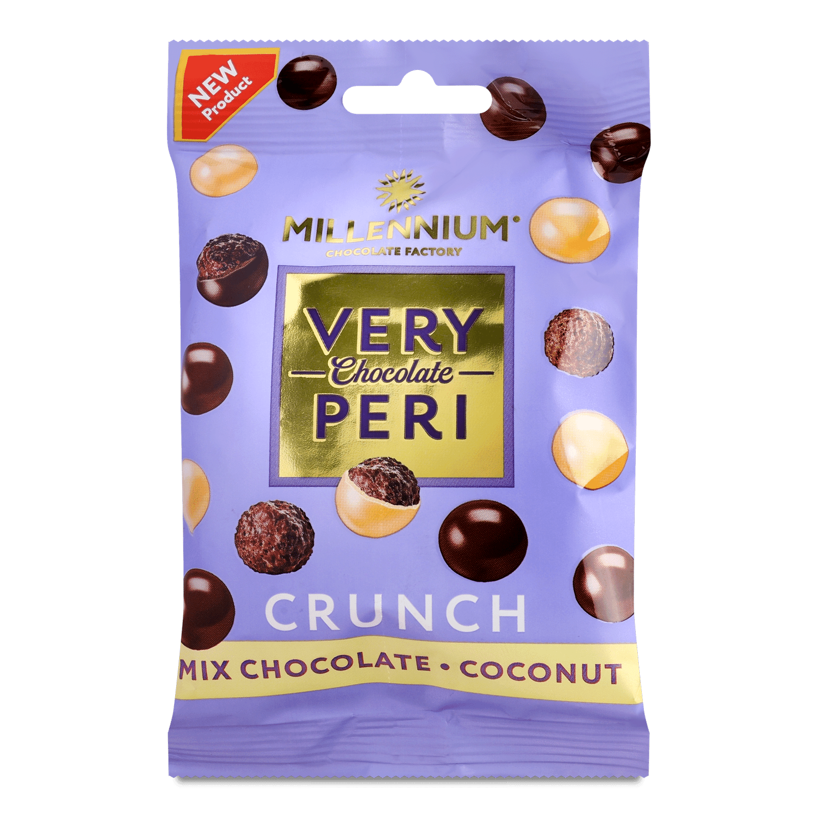Драже Millennium Very Peri Crunch у шоколаді з кокосом - 1