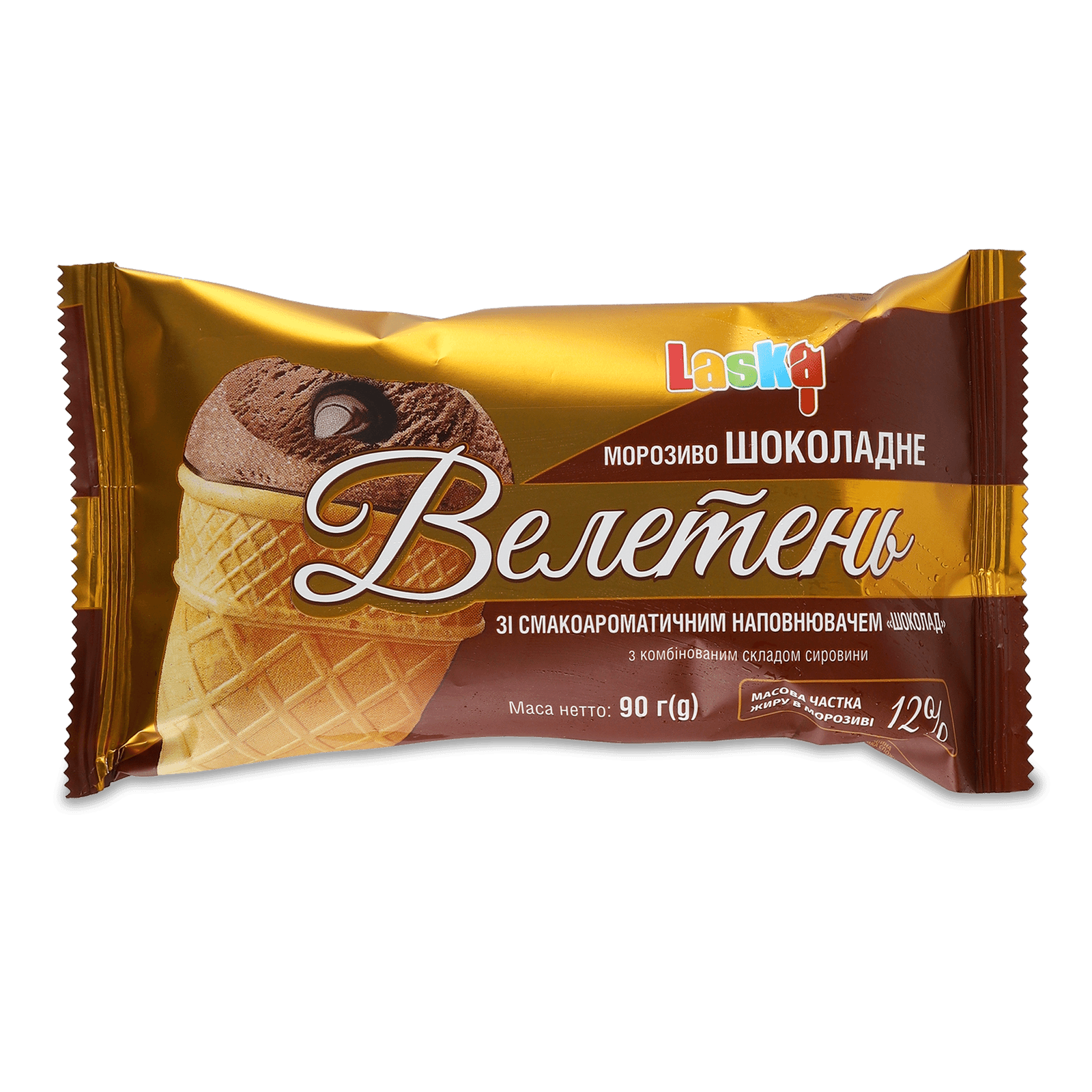 Морозиво Laska Велетень шоколадне 12% - 1