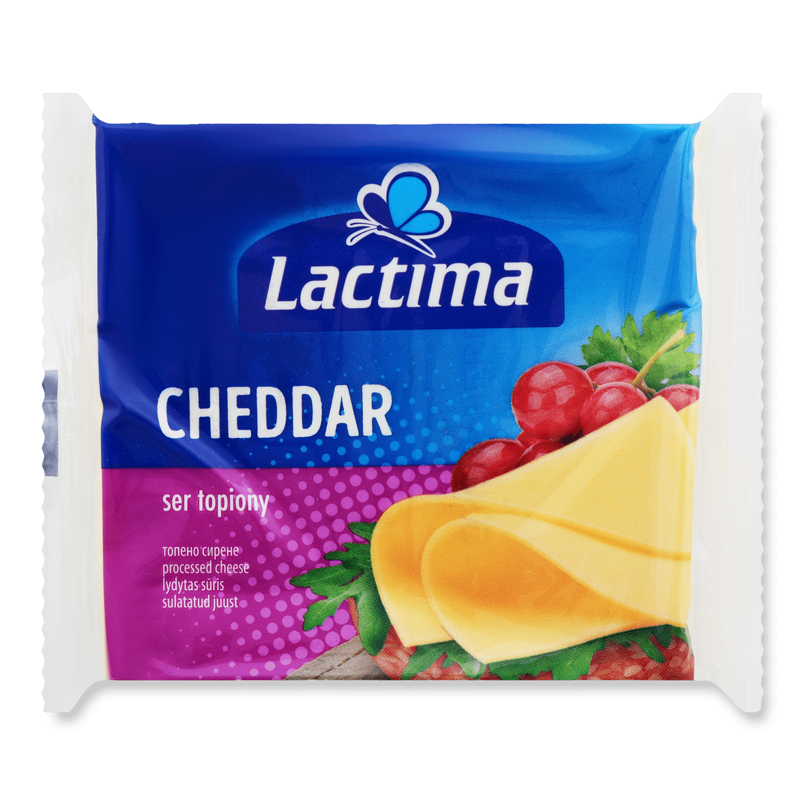 Сир плавлений Lactima «Чеддер» скибочками - 1