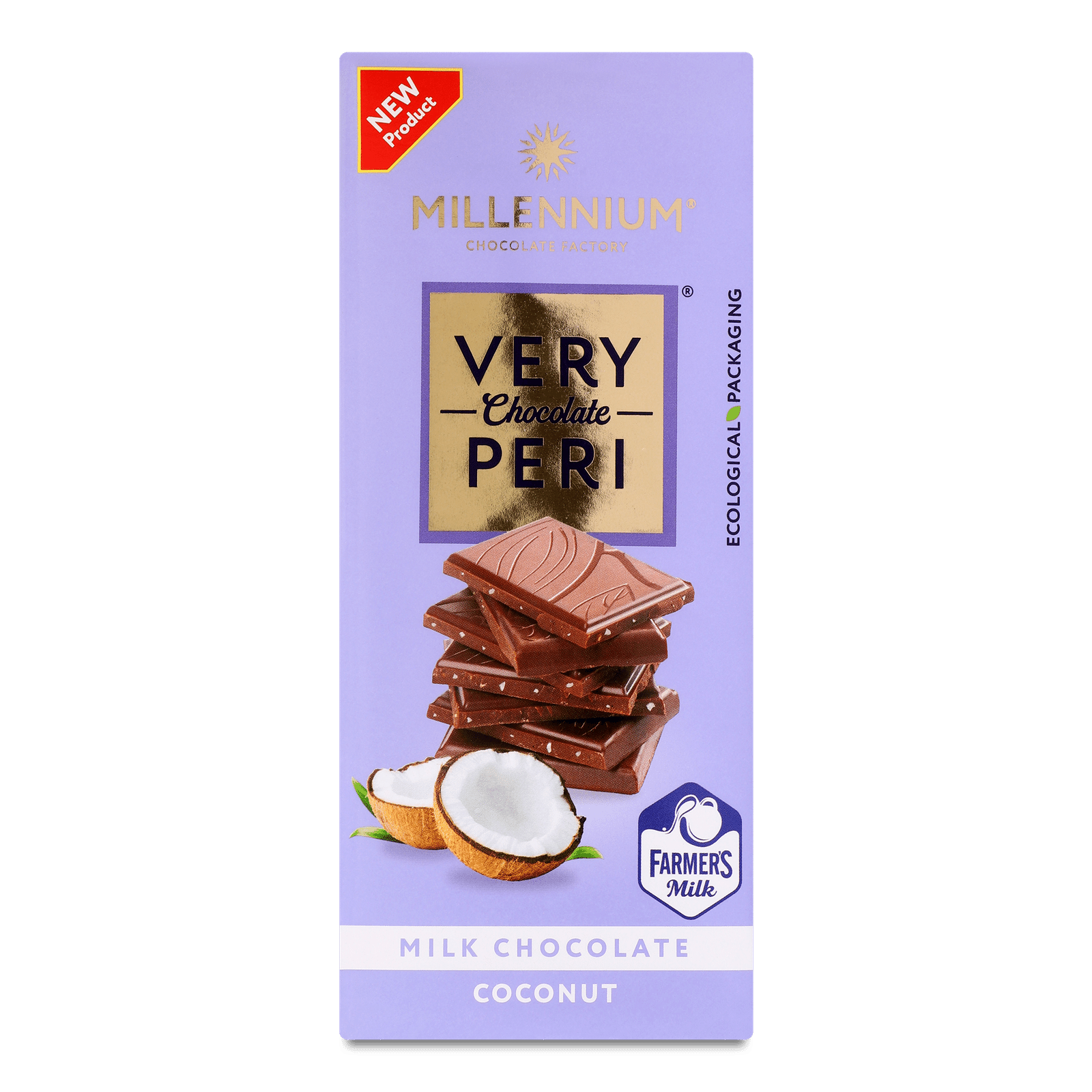 Шоколад молочний Millennium Very Peri з кокосовою стружкою - 1