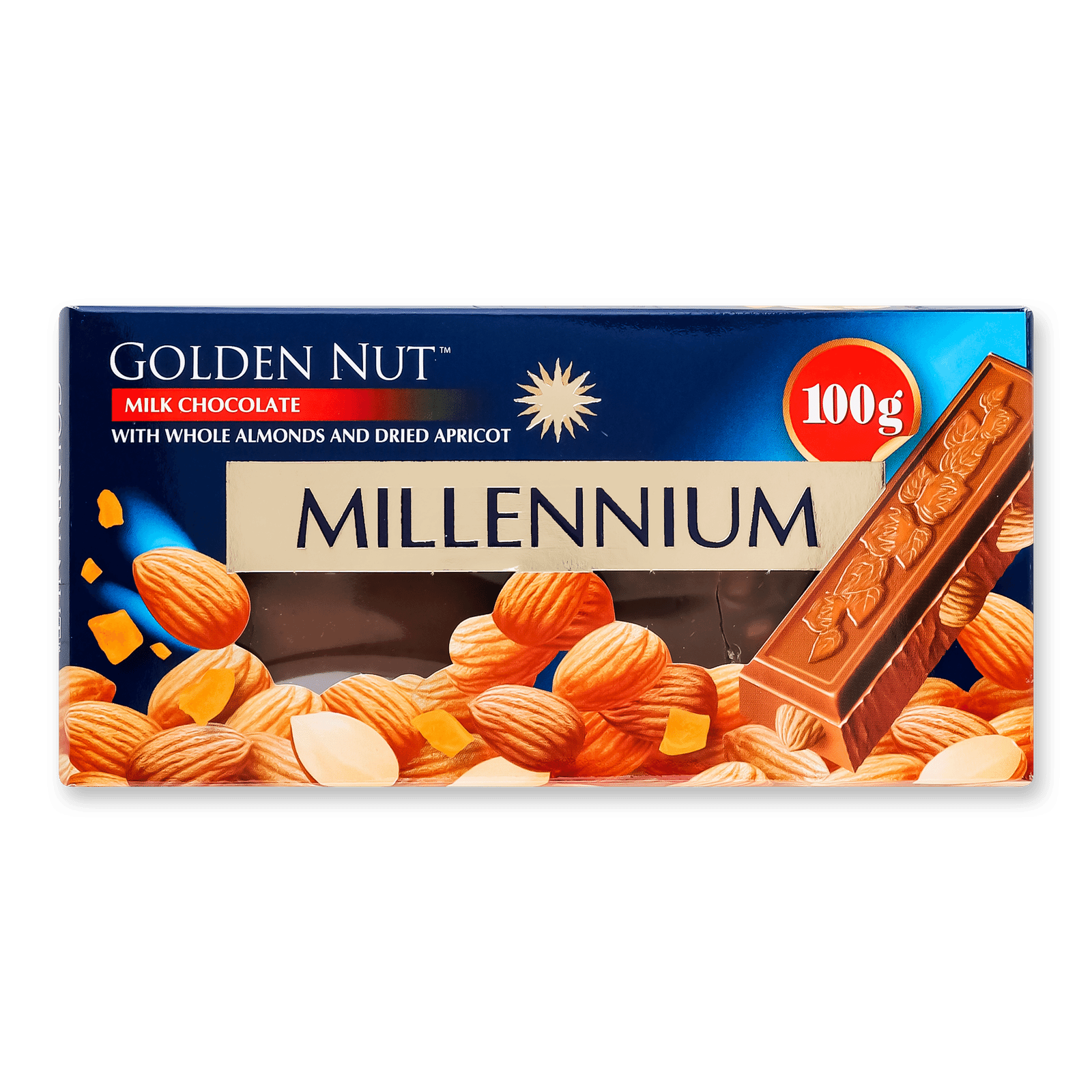 Шоколад молочний Millennium Golden Nut мигдаль-курага - 1
