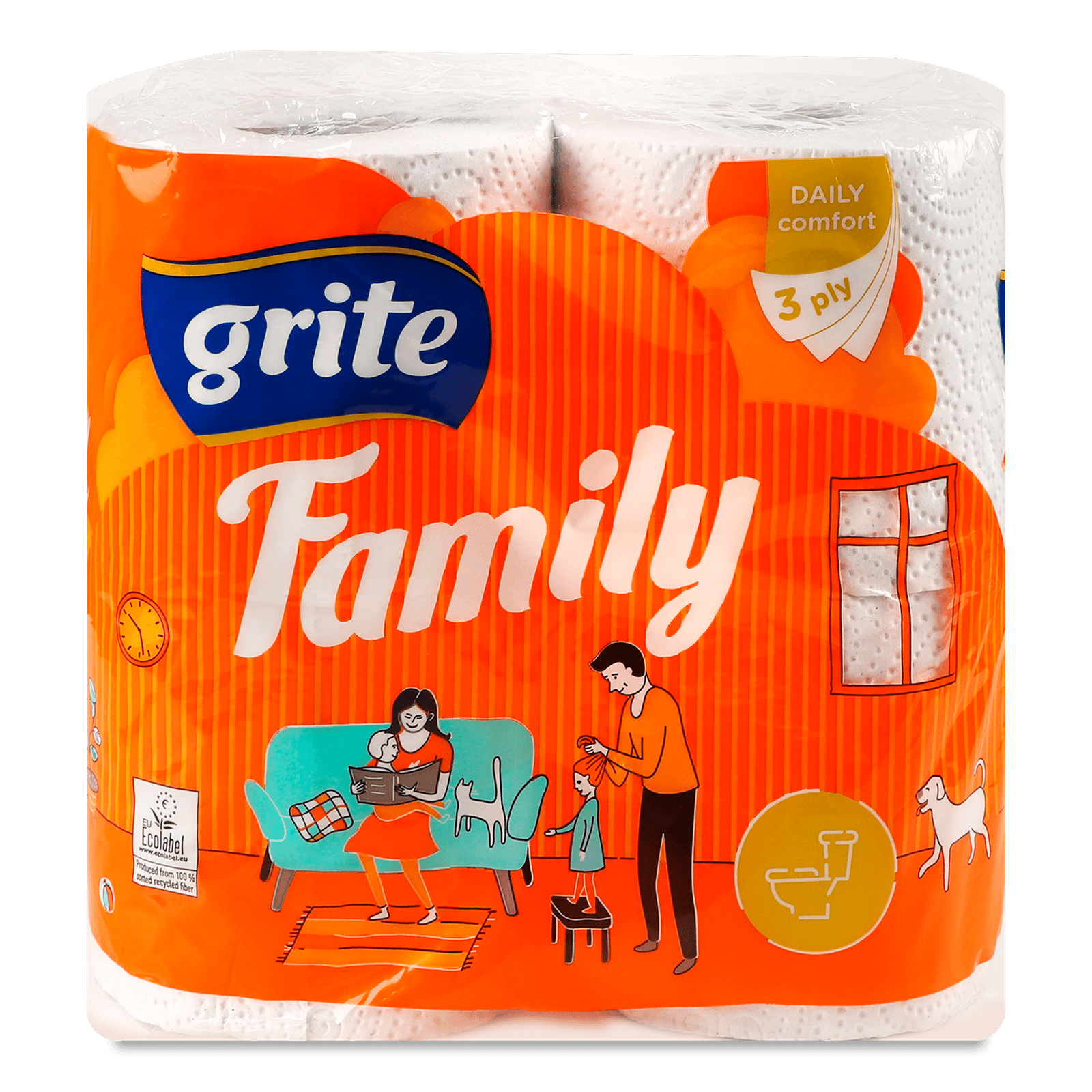 Папір туалетний Grite Family - 1