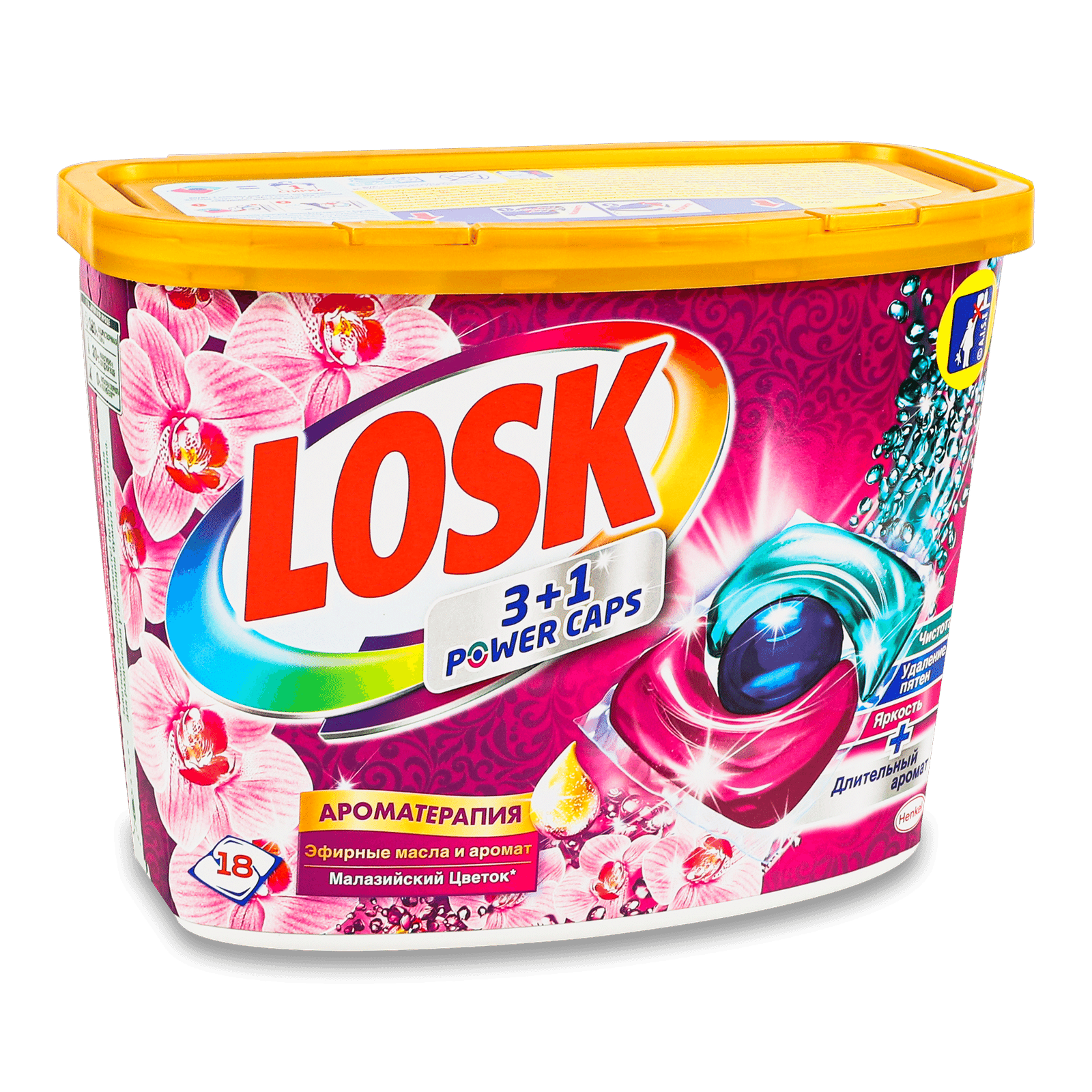 Капсули для прання Losk ароматерапія «Малазійська квітка» 3 в 1 - 1