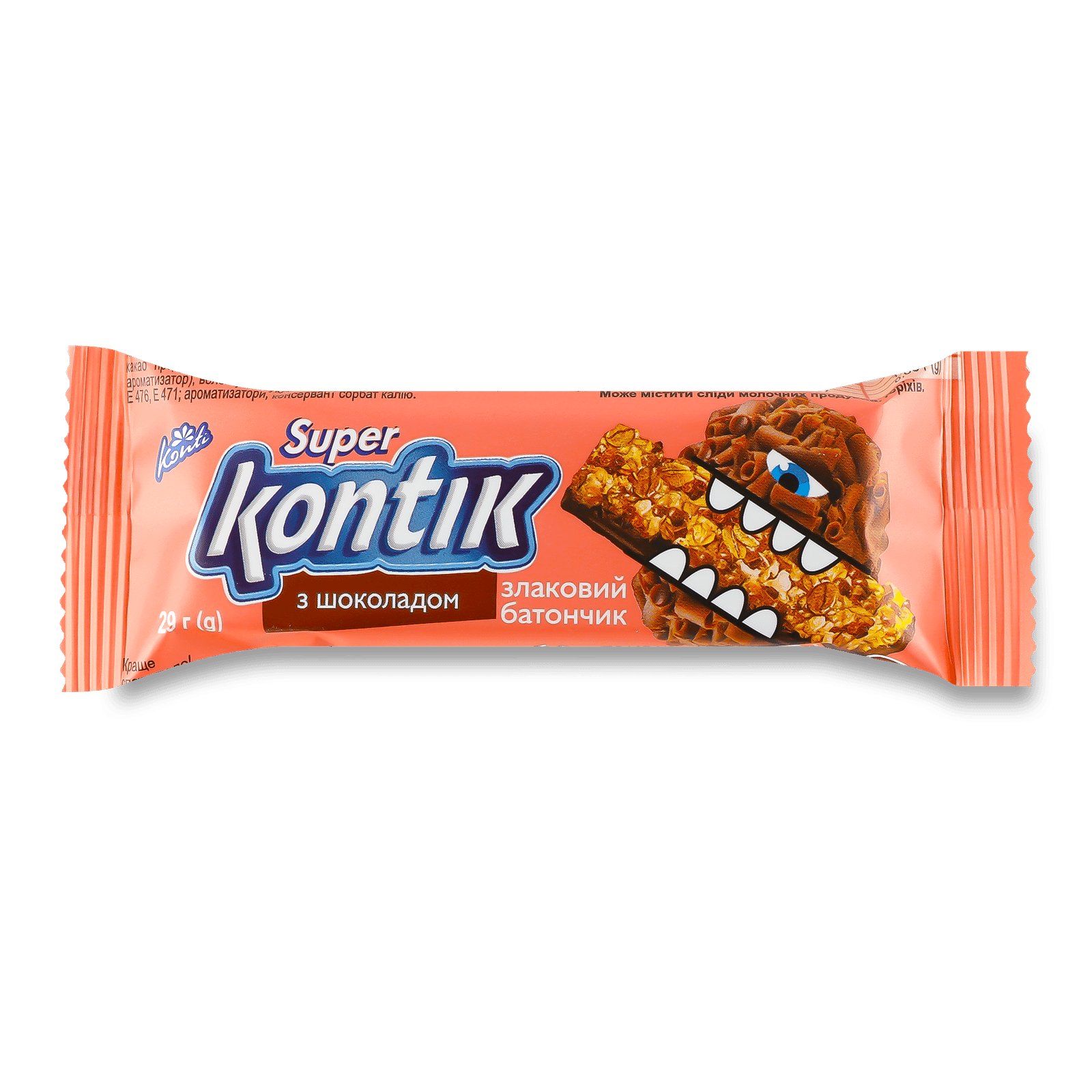 Батончик Konti Super Kontik злаковий з шоколадом - 1