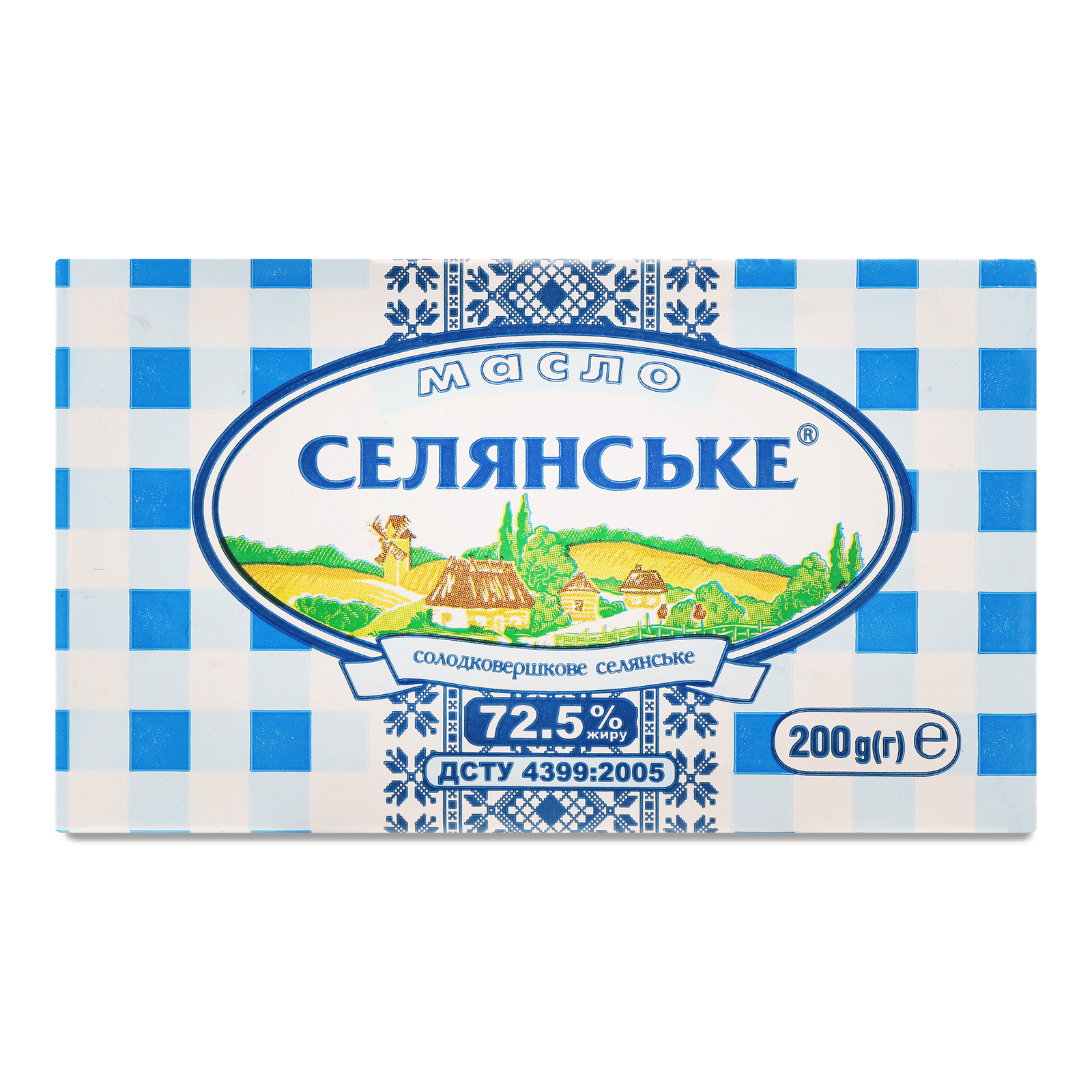 Масло солодковершкове «Селянське» 72,5% - 1