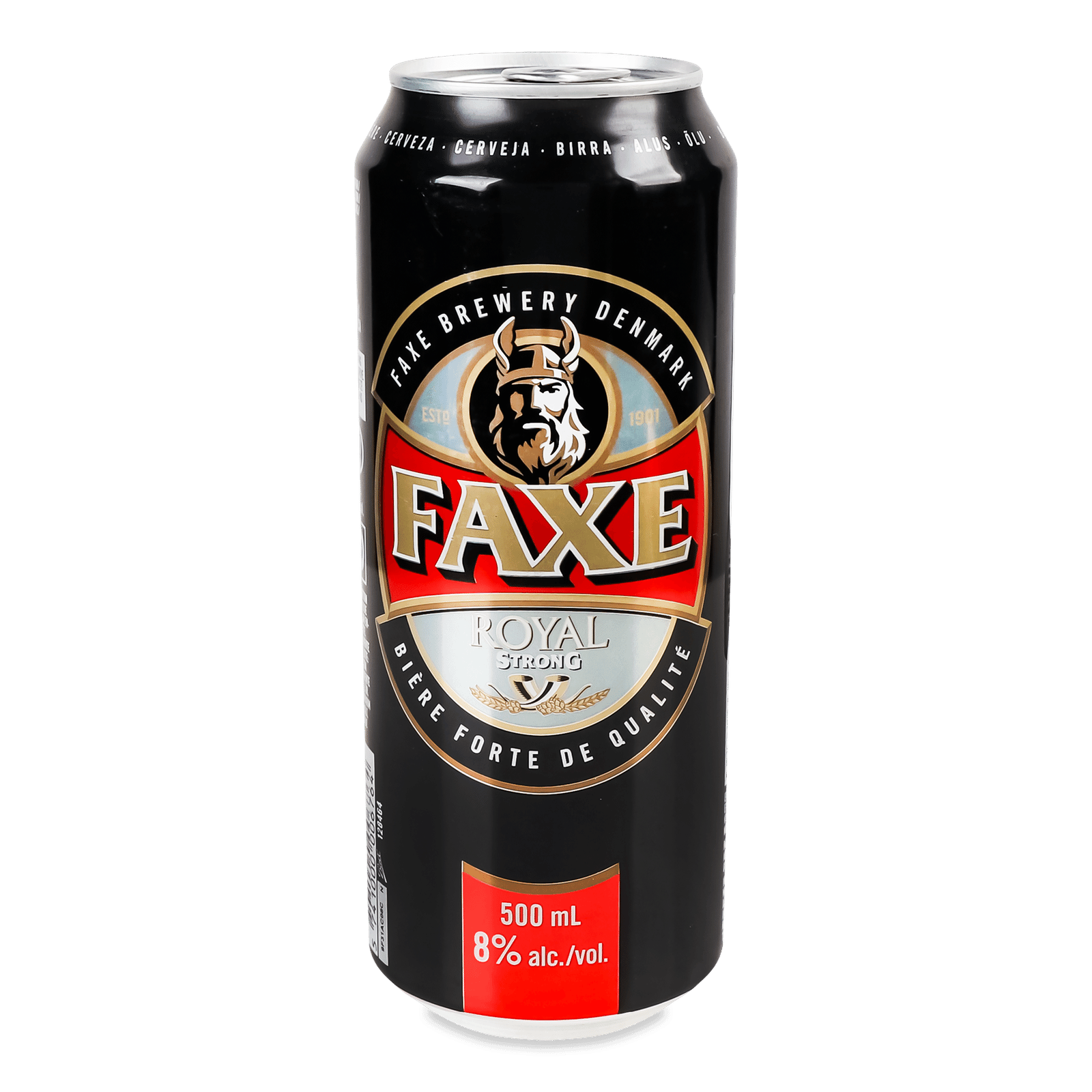 Пиво Faxe Royal Strong світле з/б - 1