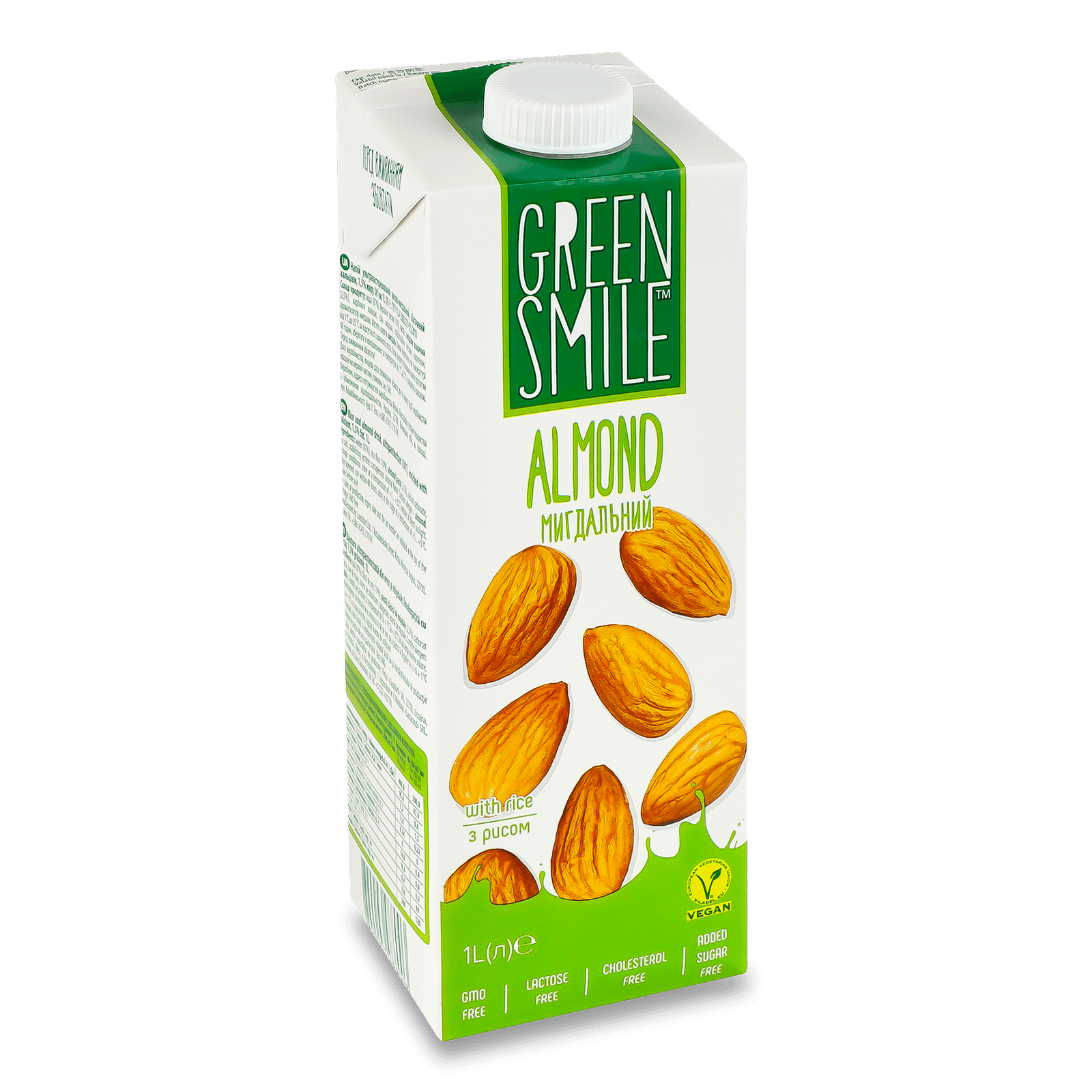 Напій ультрапастеризований Green Smile Almond мигдалевий з рисом 1,5% - 1