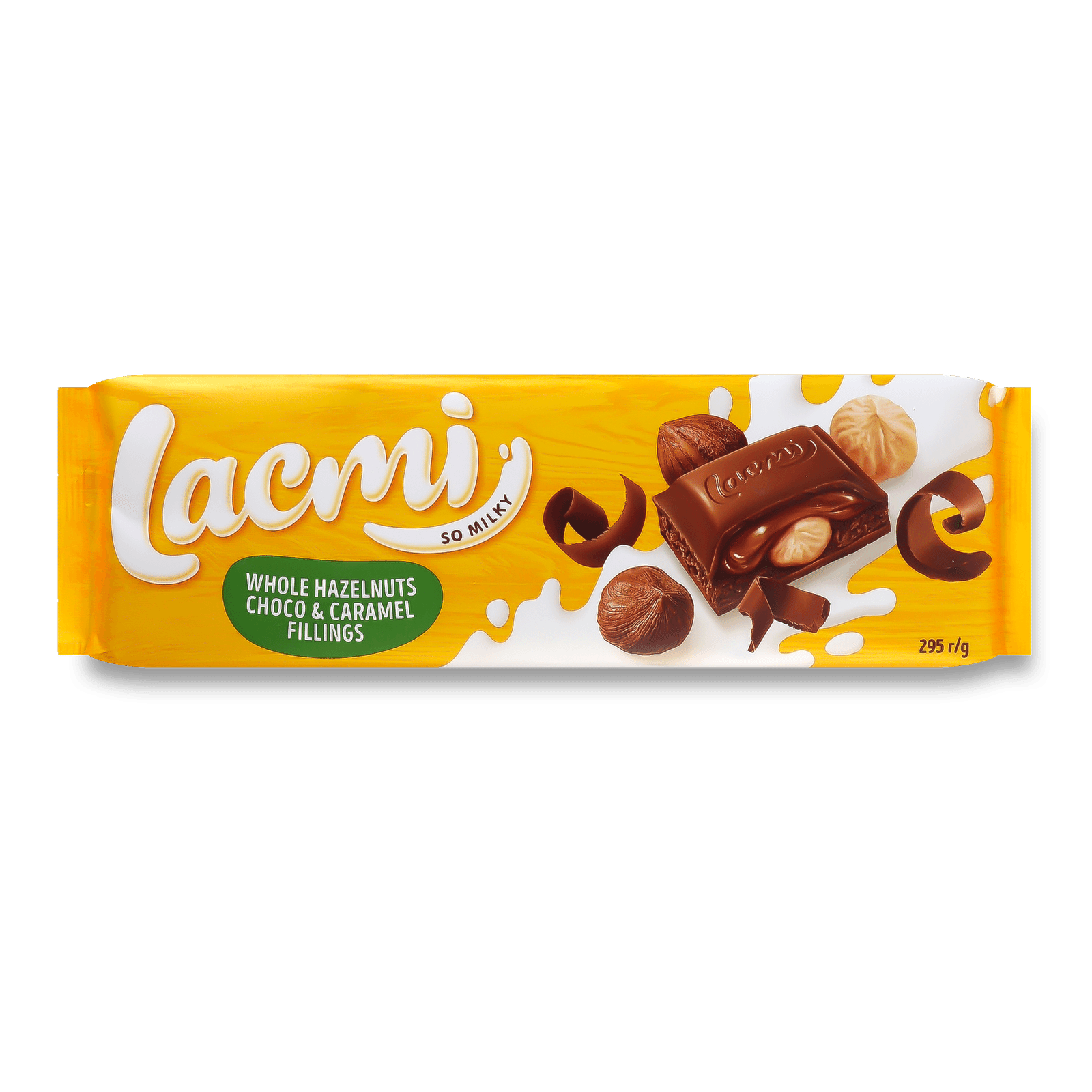 Шоколад молочний Roshen Lacmi лісовий горіх з шоколадно-карамельною начинкою - 1