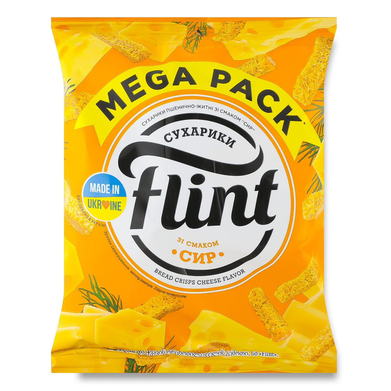 Сухарики Flint пшенично-житні зі смаком сиру - 1