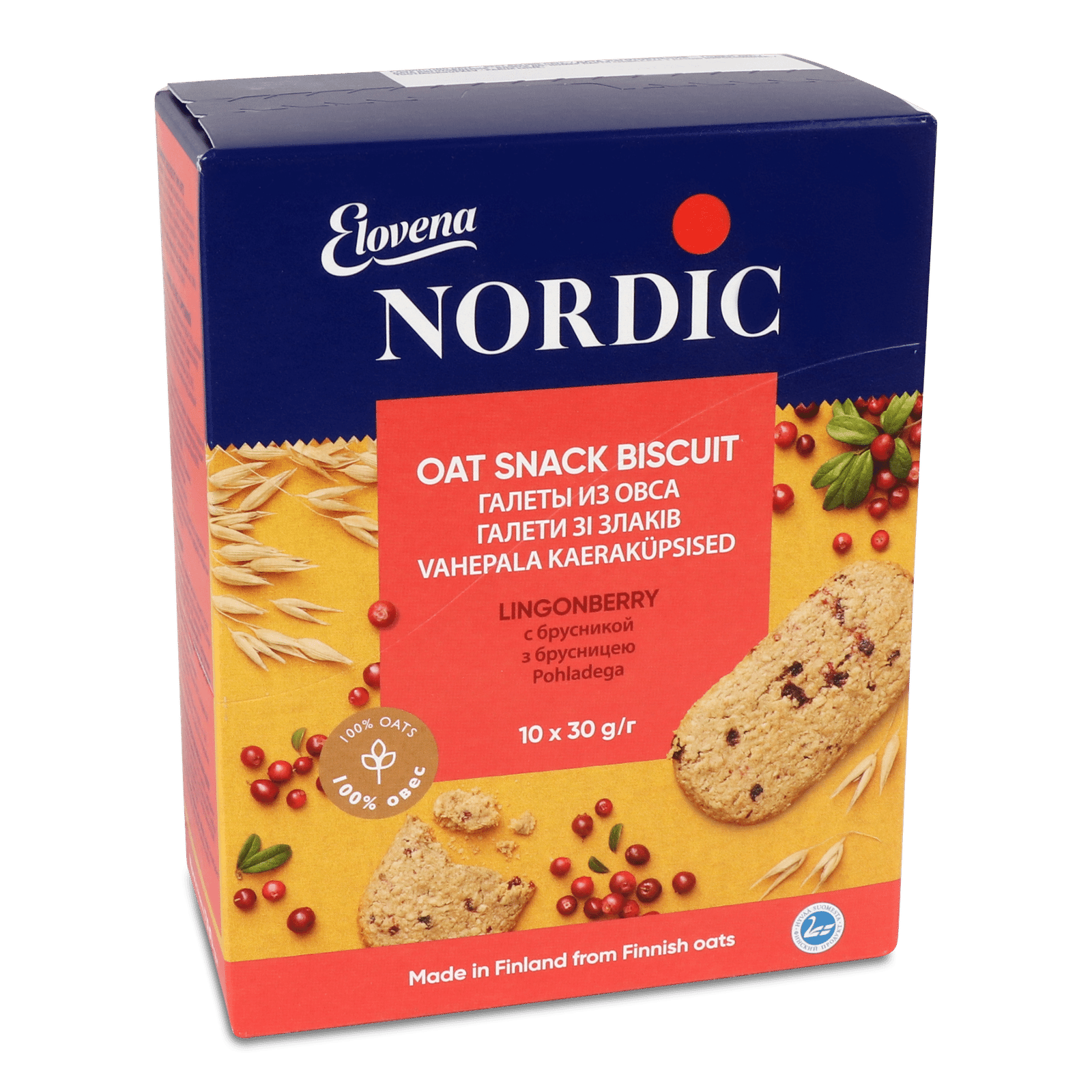Галети Nordic з вівса з брусницею - 1