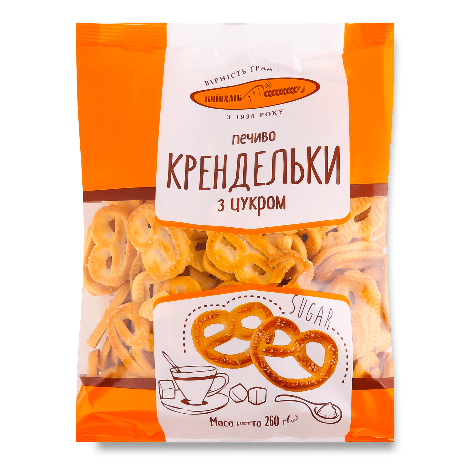 Печиво «Київхліб» крендельки з цукром - 1