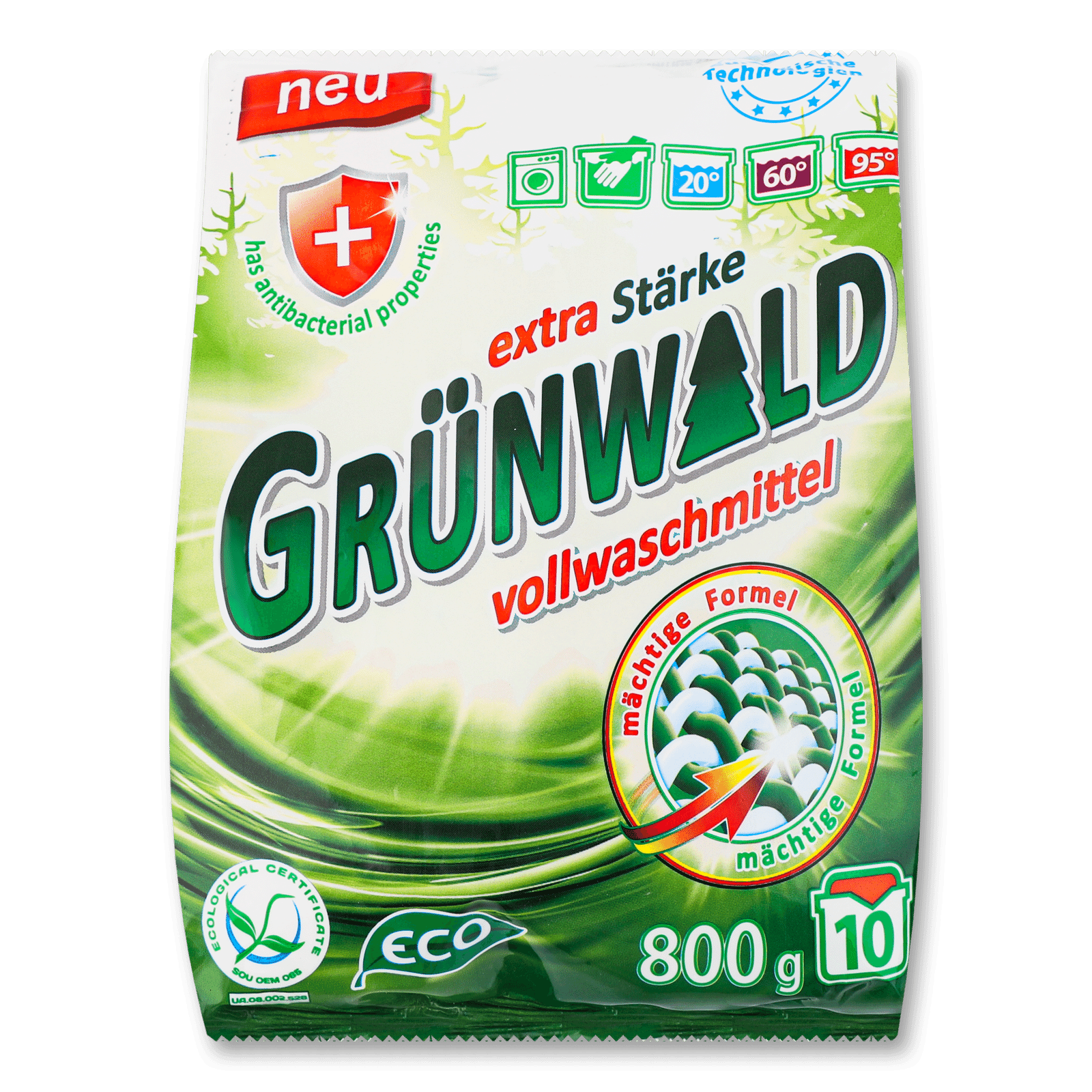 Порошок пральний Grunwald Eco «Гірська свіжість» універсальний - 1