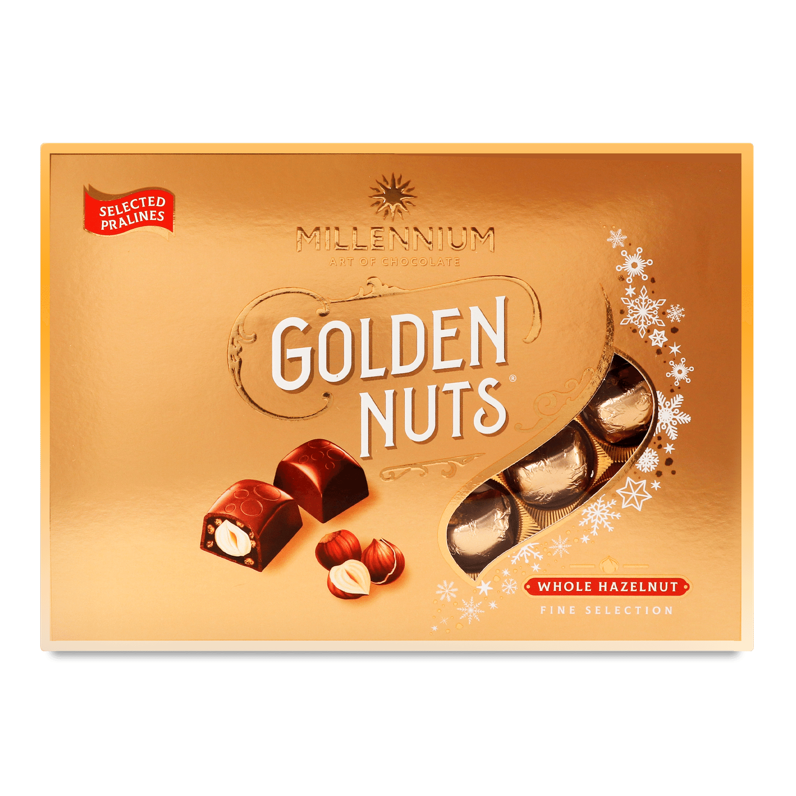 Цукерки  Millennium Golden Nuts з цілими лісовими горіхами - 1