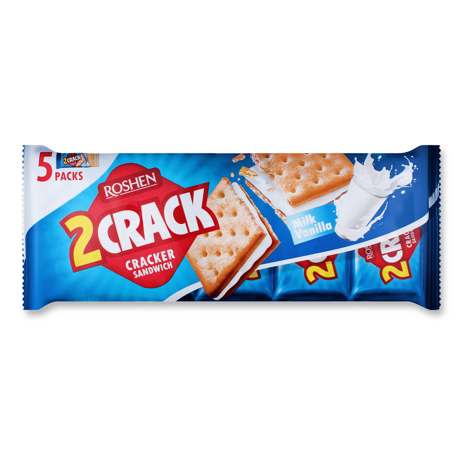 Крекер Roshen 2 CRACK з молочно-ванільною начинкою - 1