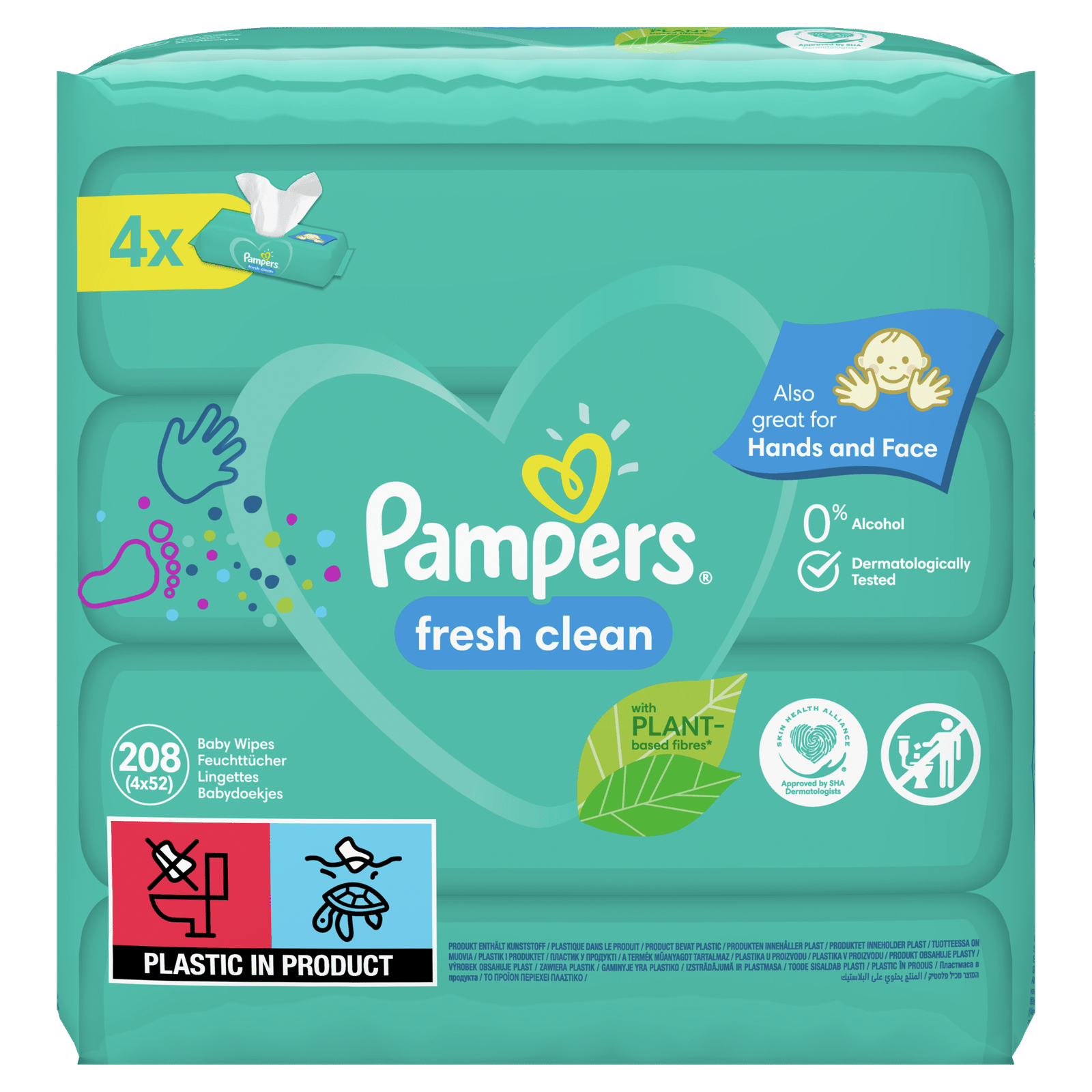 Дитячі вологі серветки Pampers Fresh Clean - 2