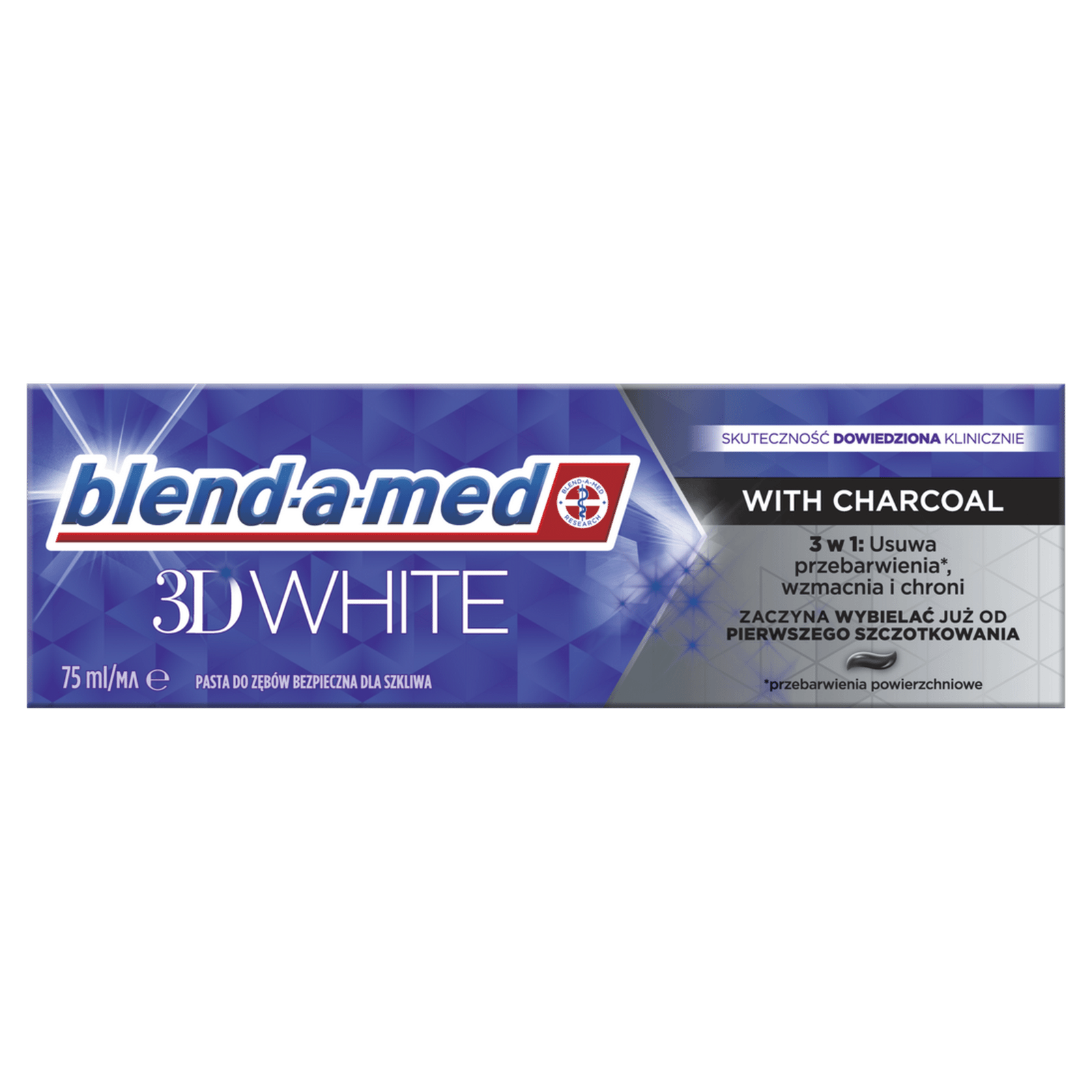 Паста зубна Blend-a-med 3D White З деревним вугіллям - 1