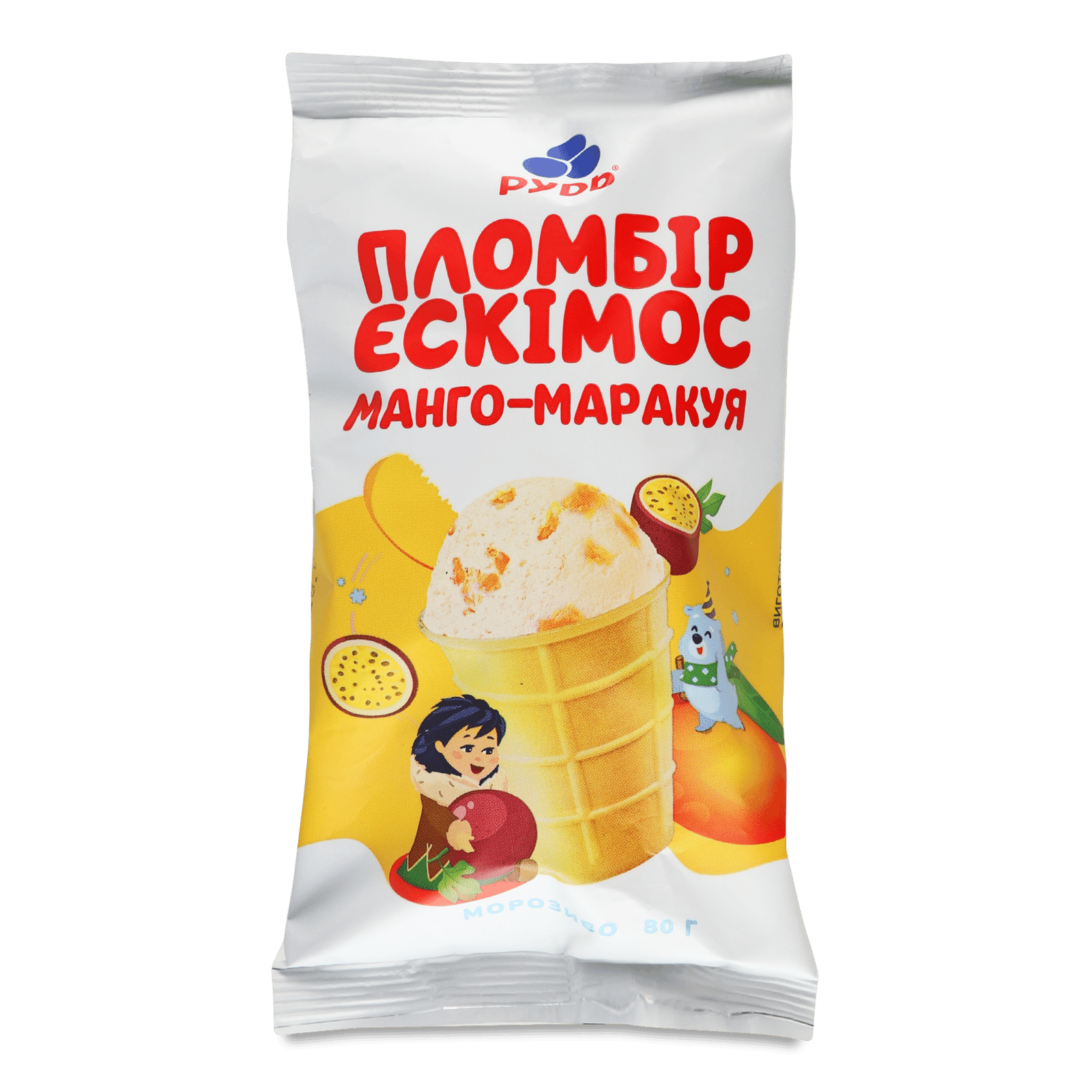 Морозиво Рудь Ескімос манго-маракуйя пломбір - 1