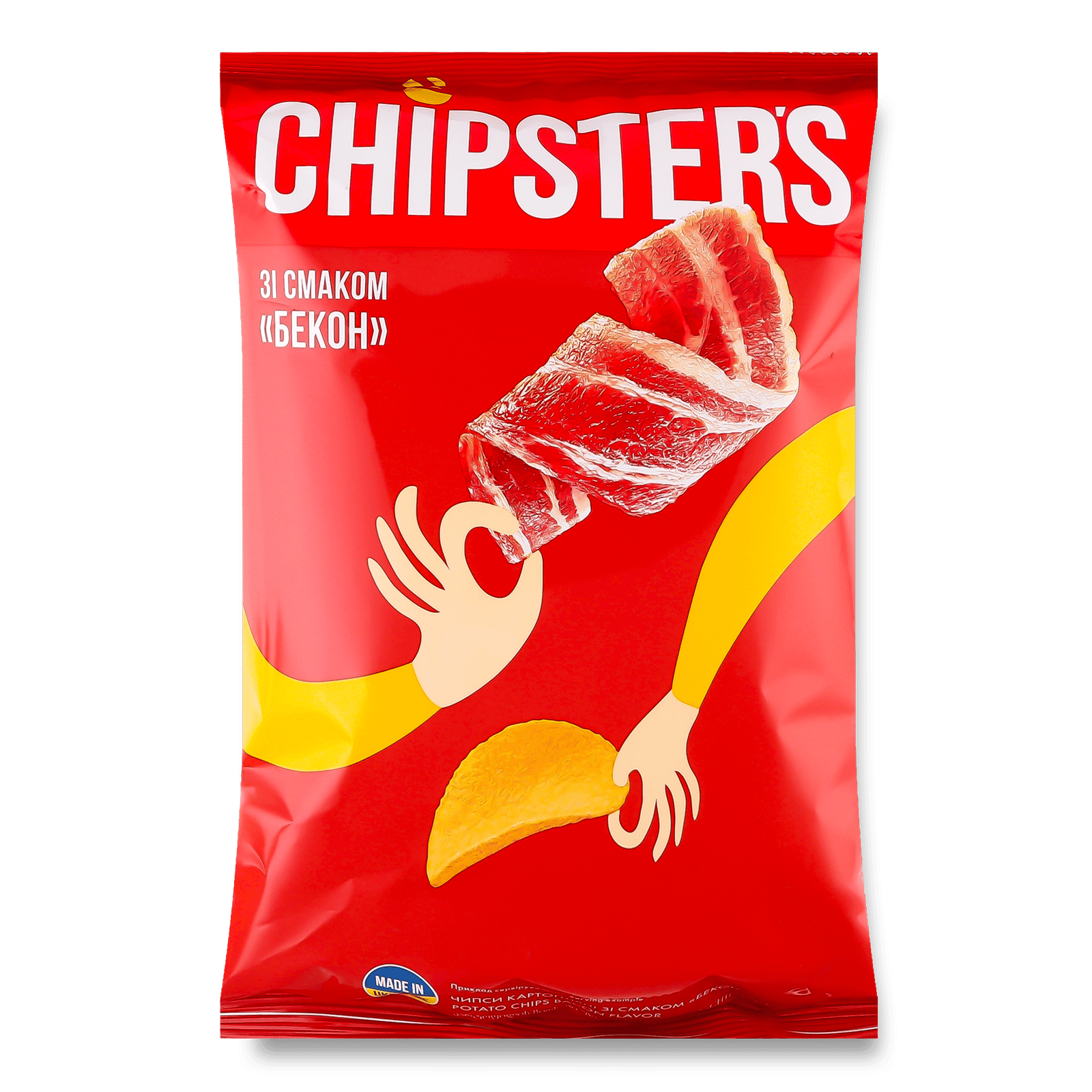 Чипси Flint Chipster's натуральні зі смаком бекону - 1
