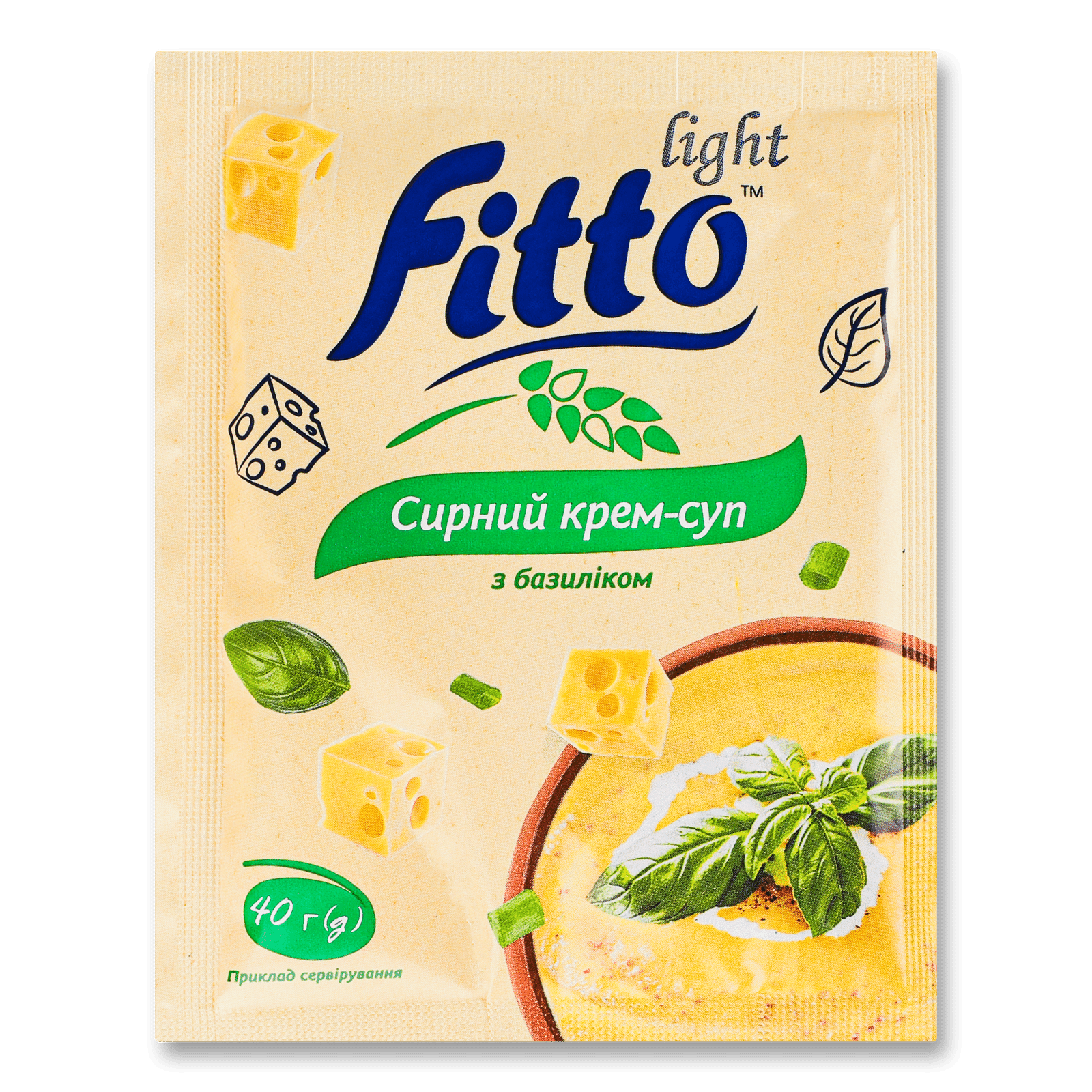 Крем-суп Fitto light сирний з базиліком - 1