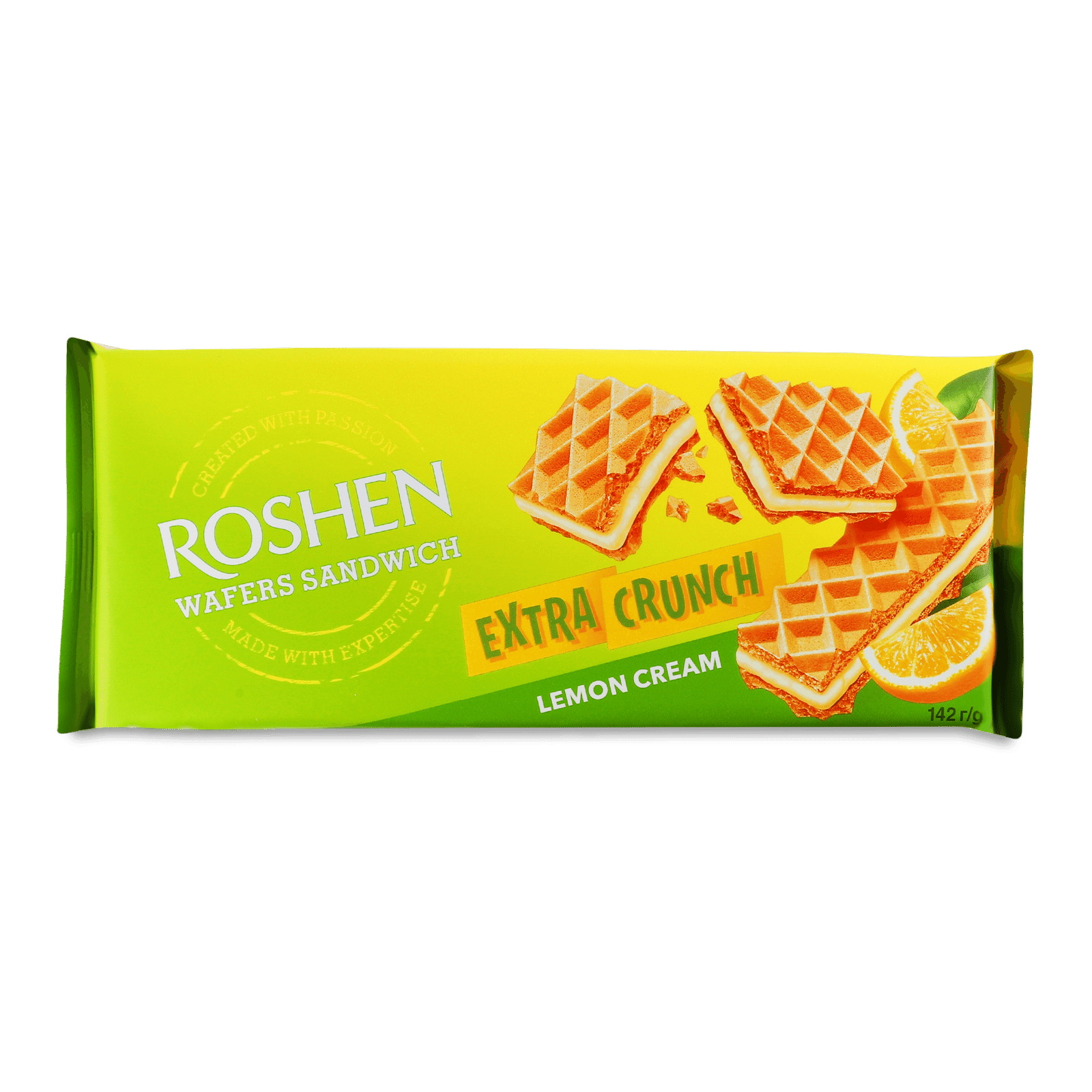 Вафлі Roshen WafersSandw Extra Crunch Lemon cream - 1