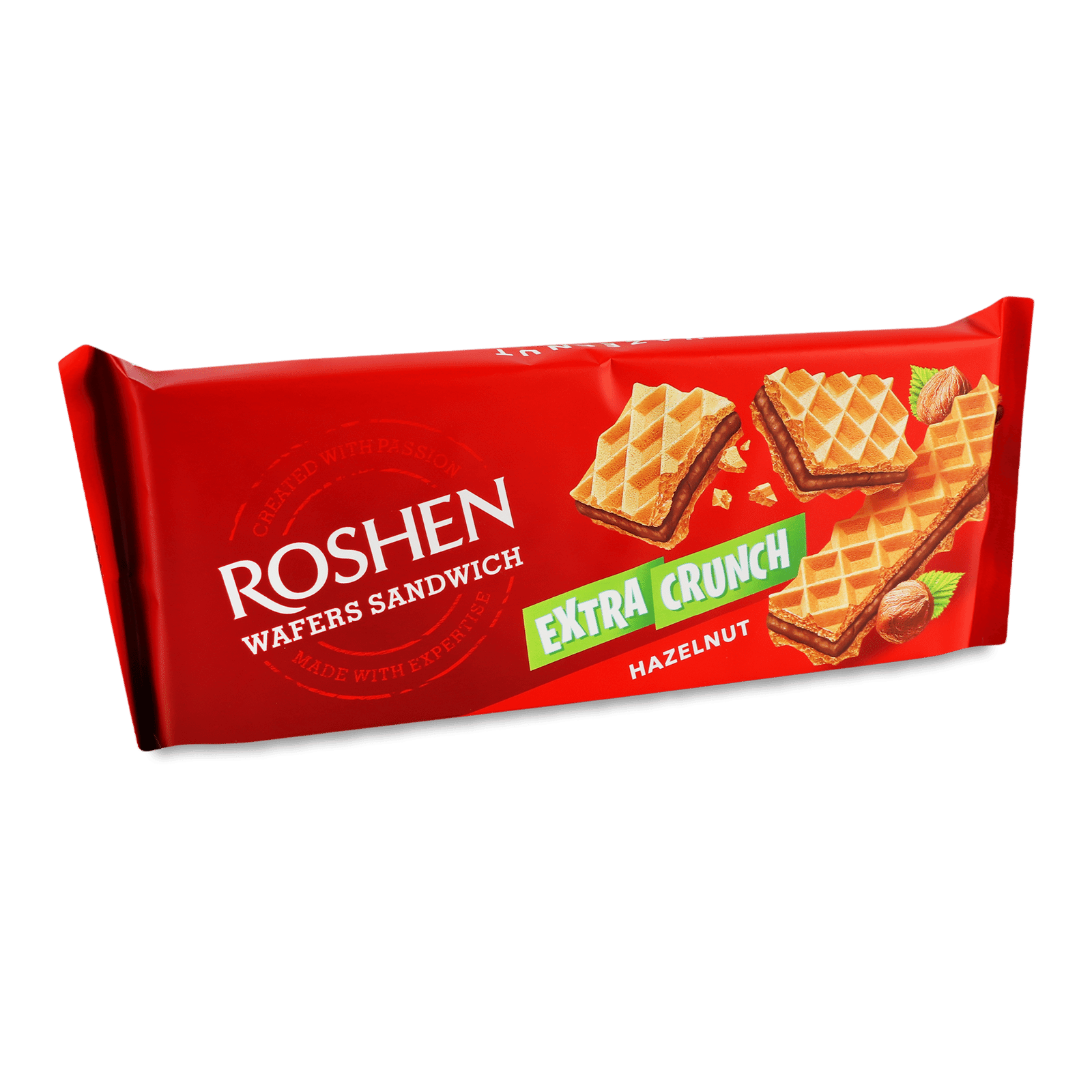 Вафлі Roshen Wafers Sandwich Extra Crunch Hazelnut - 1