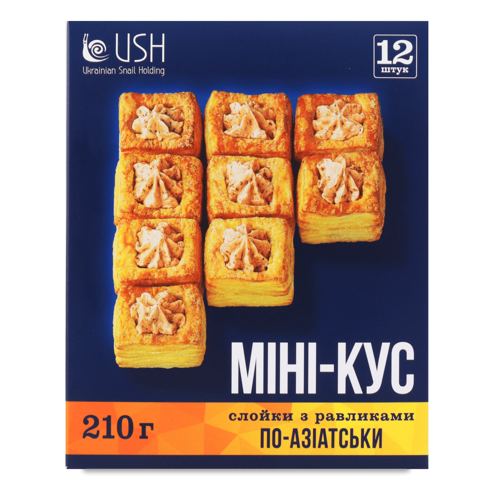 Слойки «Лавка Традицій» USH з равликами по-азіатськи мінікус заморожені - 1