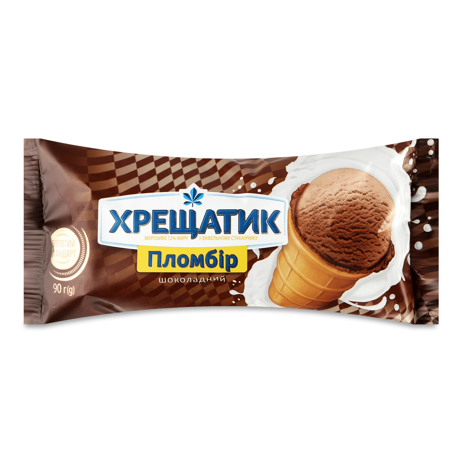 Морозиво Хрещатик Золотий Стандарт шоколадне 12% - 1