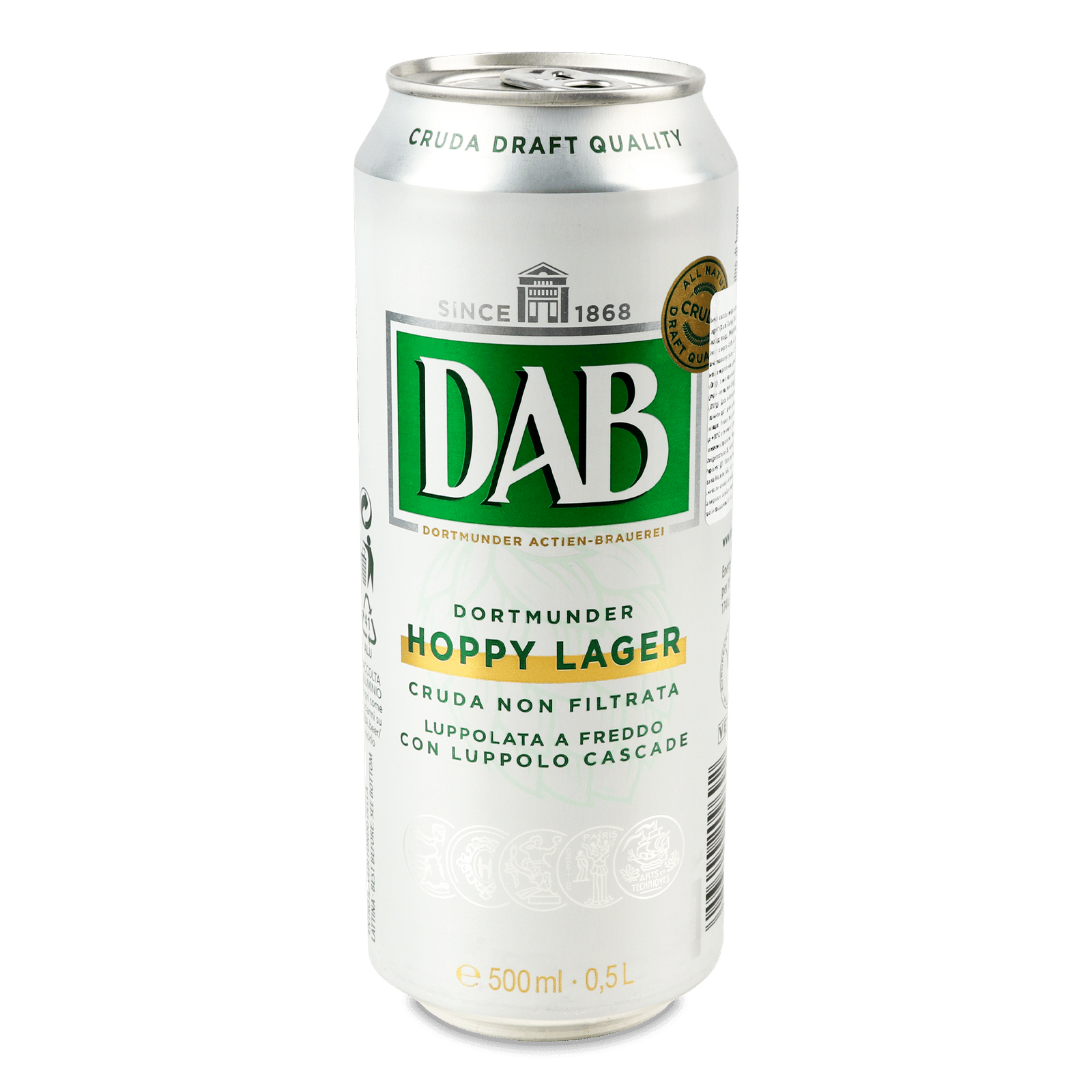 Пиво DAB Hoppy Lager світле нефільтроване з/б - 1