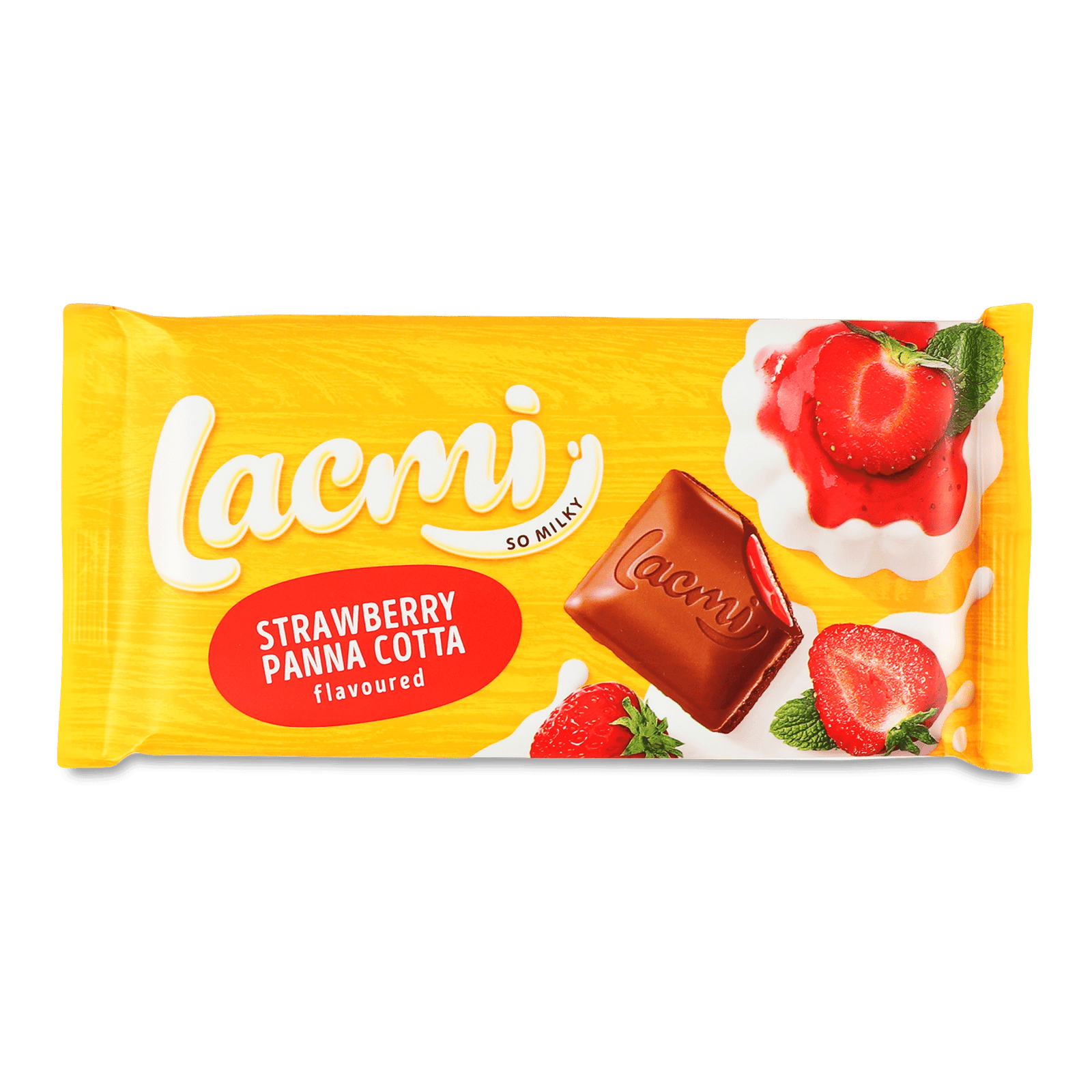 Шоколад молочний Roshen Lacmi смак «Полунична панакота» - 1