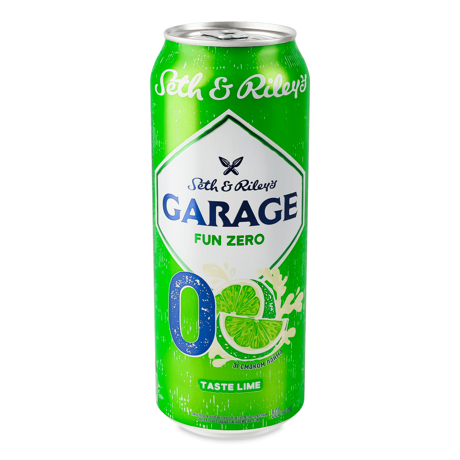 Пиво Seth & Riley's Garage Fun Zero №0 Lime безалкогольне з/б - 1