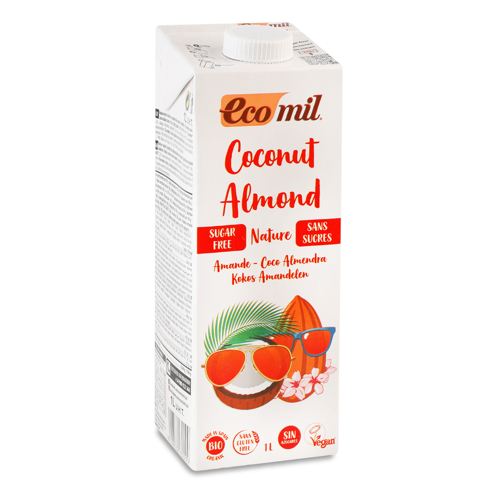 Молоко Ecomil органічне кокос та мигдаль без цукру - 1