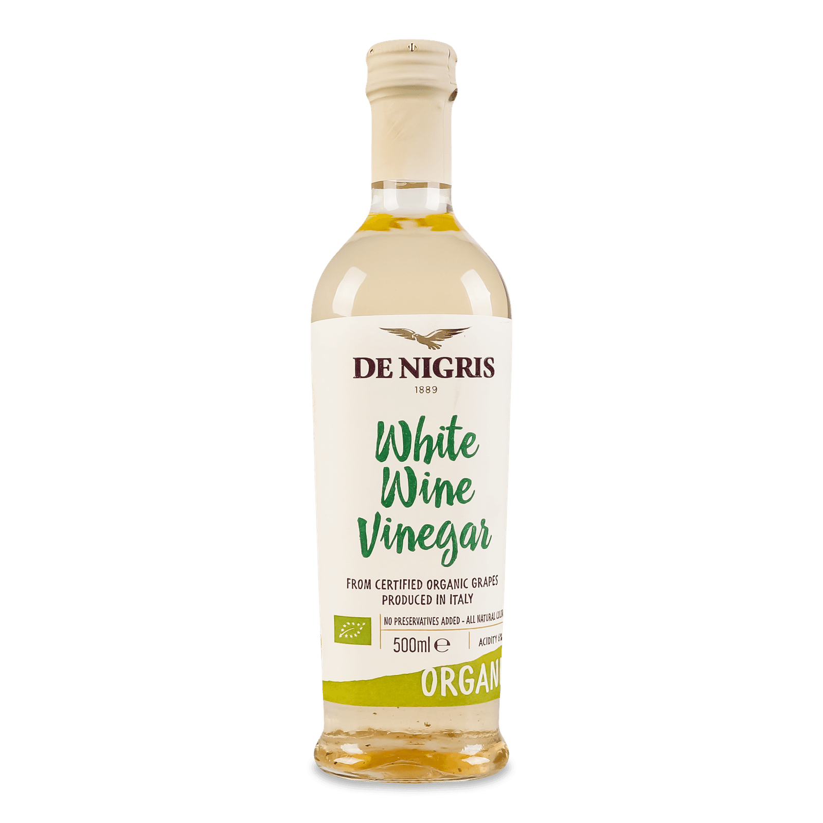 Оцет De Nigris з білого вина органічний - 1