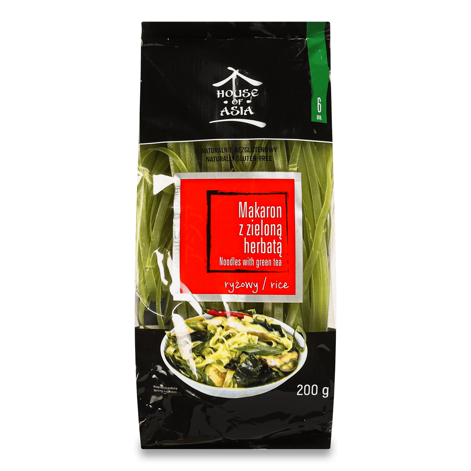 Локшина House of Asia рисова із зеленим чаєм - 1
