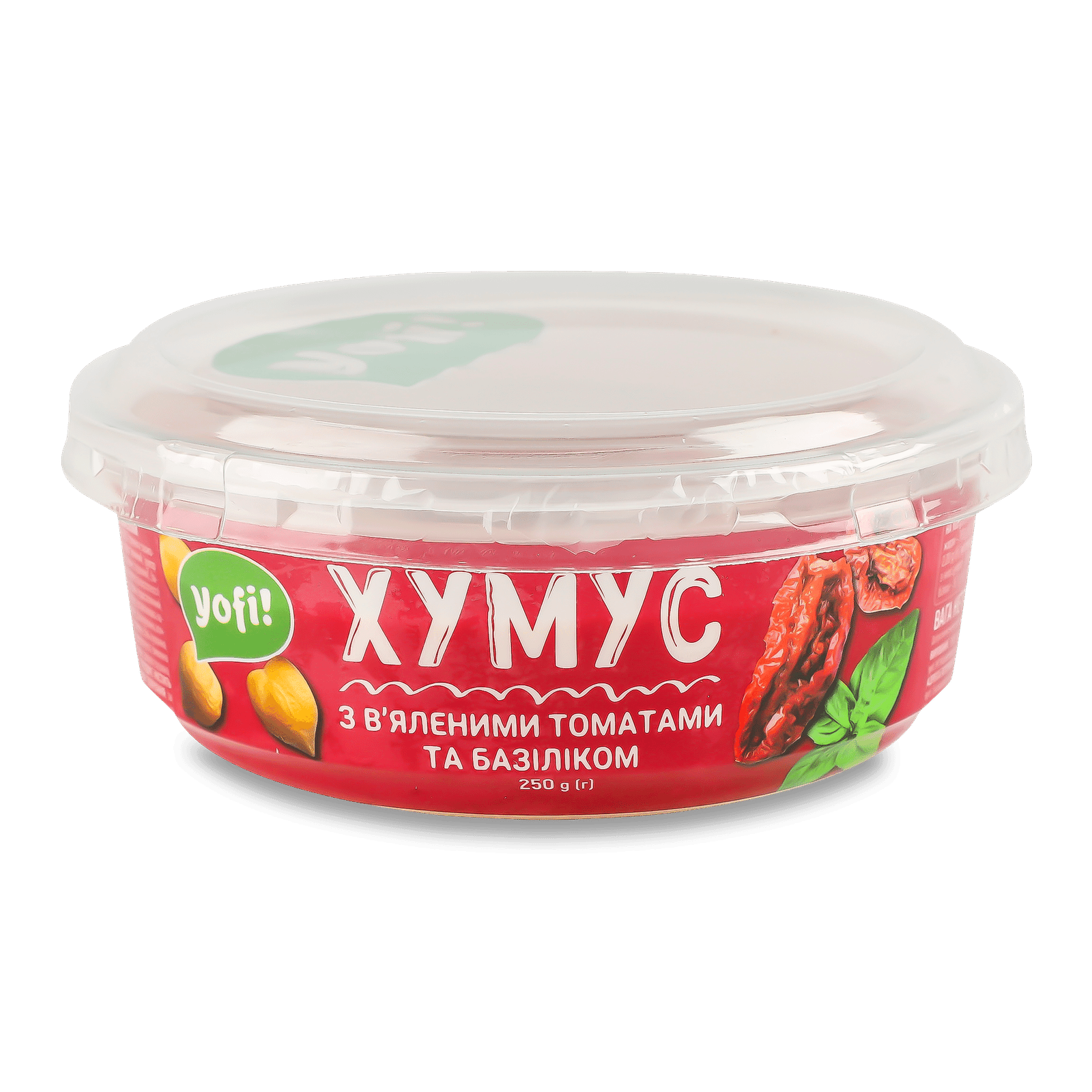 Закуска YoFi! Hummus з в'яленими томатами і базиліком - 1