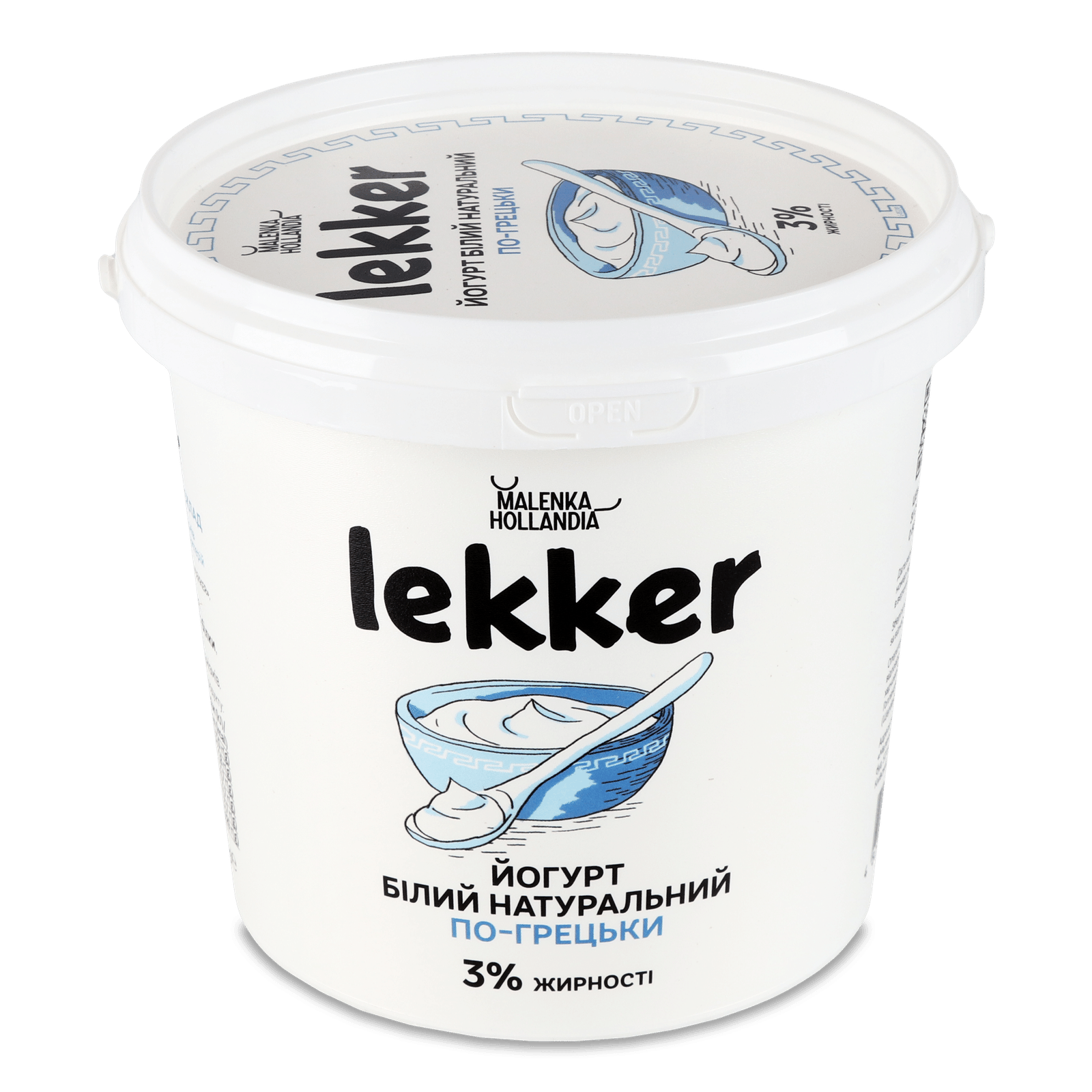 Йогурт Lekker по-грецьки білий натуральний 3% - 1