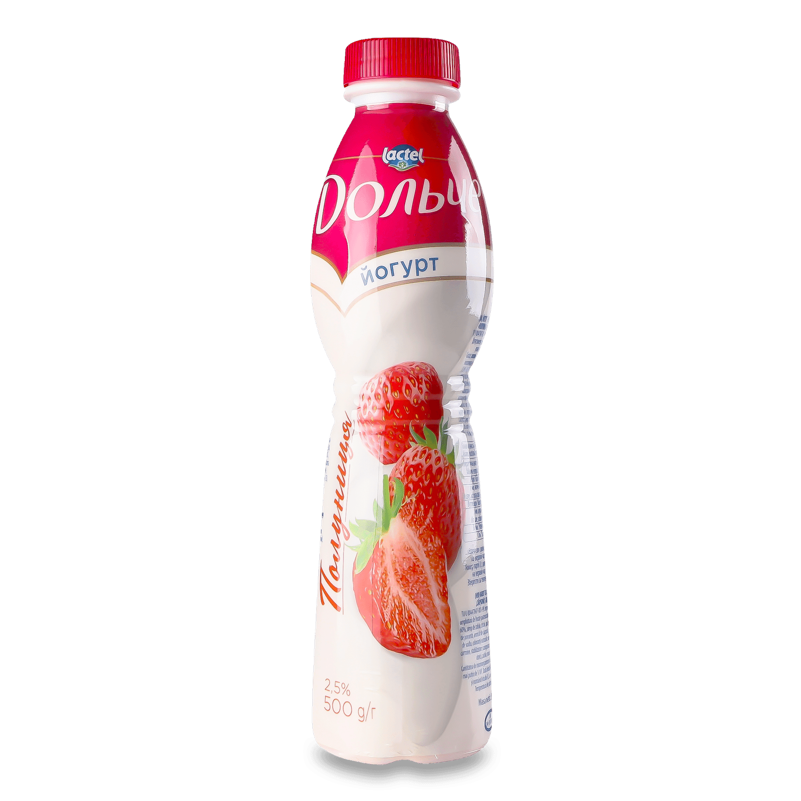 Йогурт «Дольче» з наповнювачем «Полуниця» 2,5%, пляшка - 1